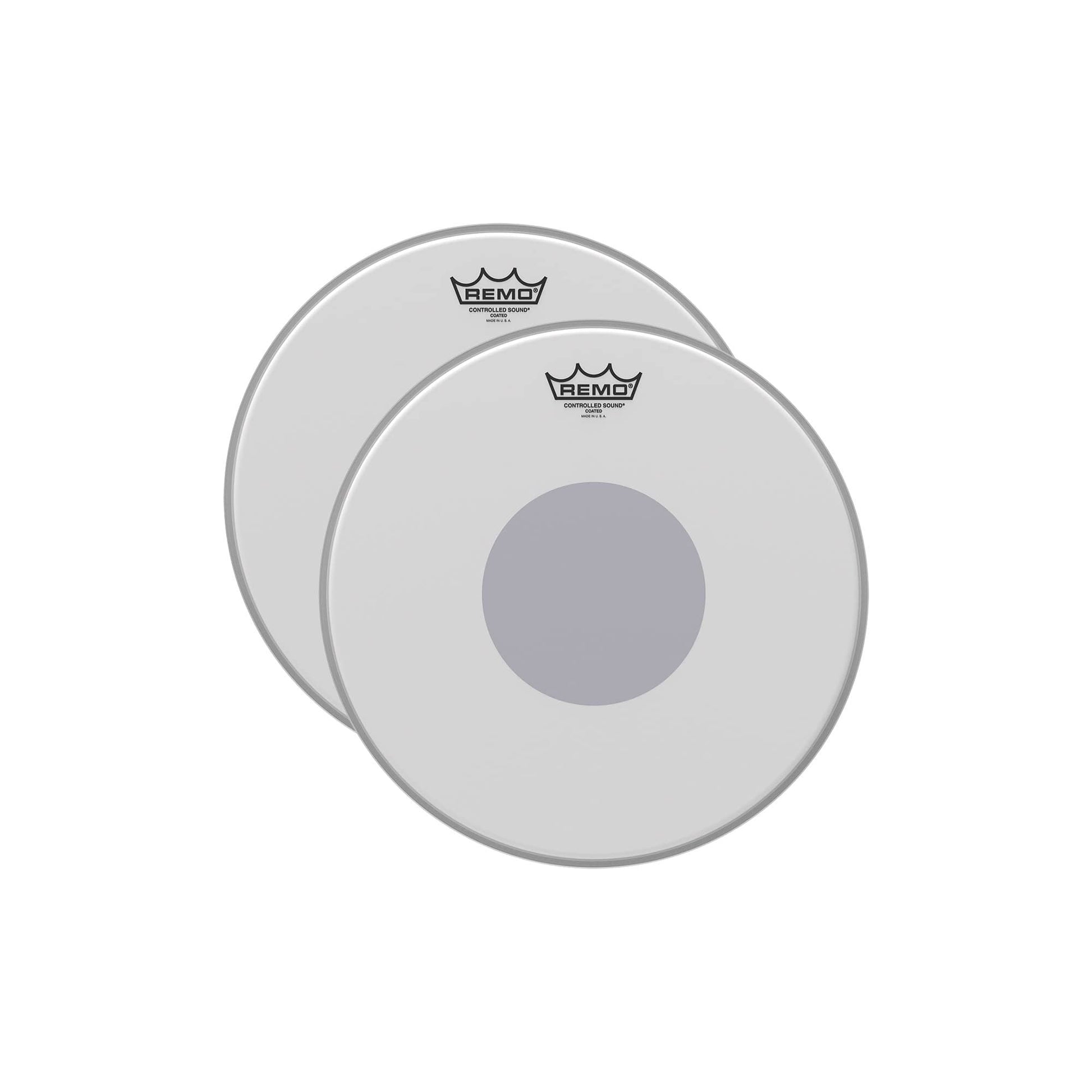 Remo 12" Controlled Sound Coated Drumhead w/Bottom Black Dot (2 Pack Bundle) Drums and Percussion / Parts and Accessories / Heads