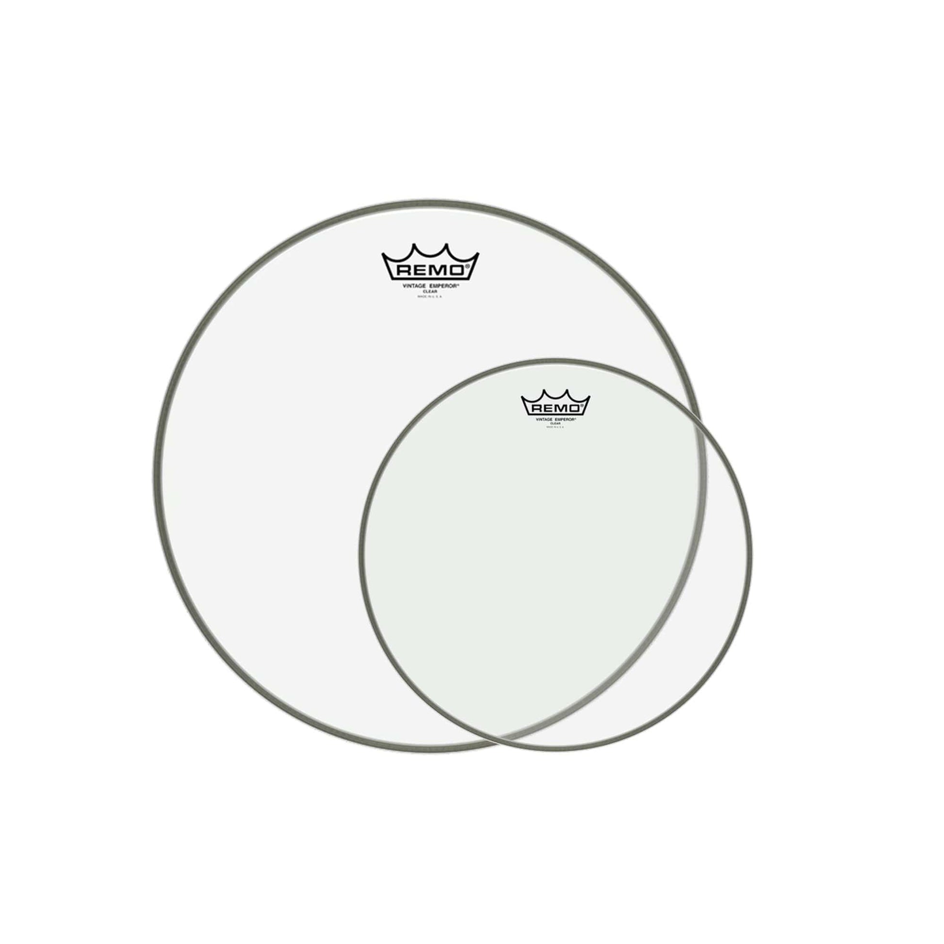 Remo 13/16" Vintage Emperor Clear Drumhead (2 Pack Bundle) Drums and Percussion / Parts and Accessories / Heads