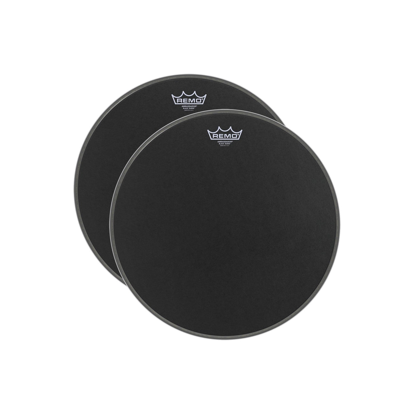 Remo 13" Ambassador Black Suede Drumhead (2 Pack Bundle) Drums and Percussion / Parts and Accessories / Heads