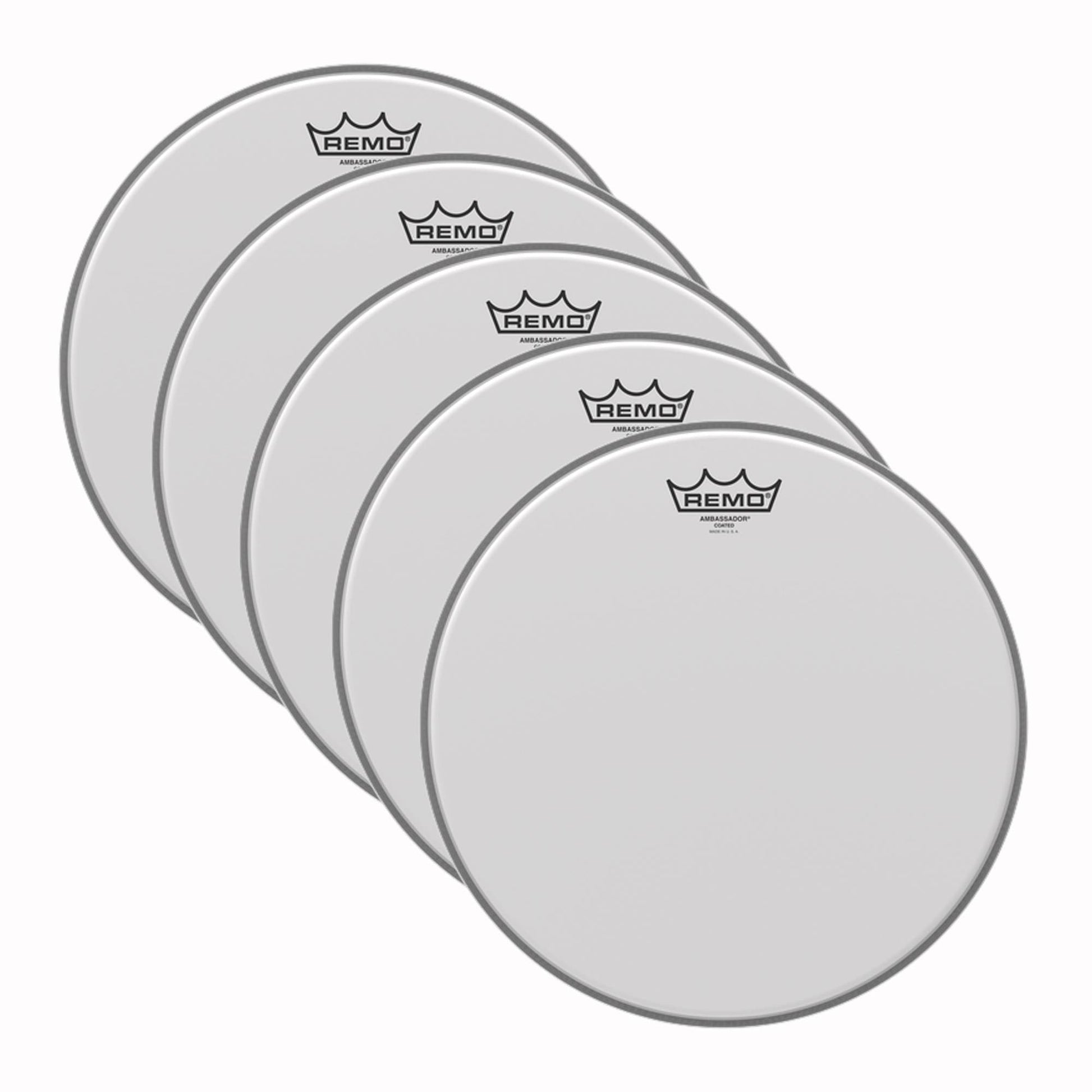 Remo 13" Ambassador Coated Drumhead (5 Pack Bundle) Drums and Percussion / Parts and Accessories / Heads