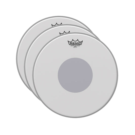 Remo 13" Controlled Sound Coated Black Dot Drumhead (3 Pack Bundle) Drums and Percussion / Parts and Accessories / Heads