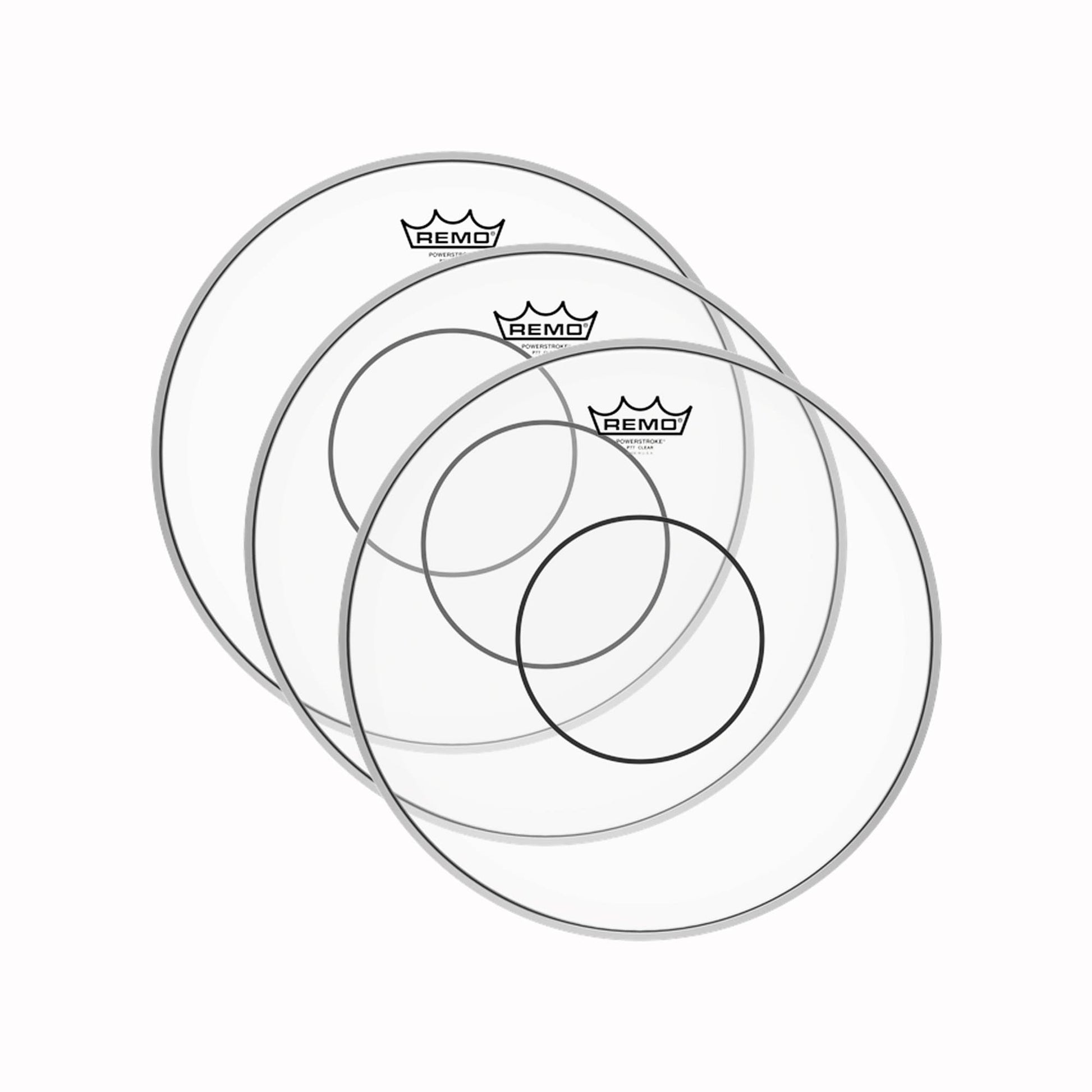 Remo 13" Powerstroke 77 Clear Drumhead (3 Pack Bundle) Drums and Percussion / Parts and Accessories / Heads