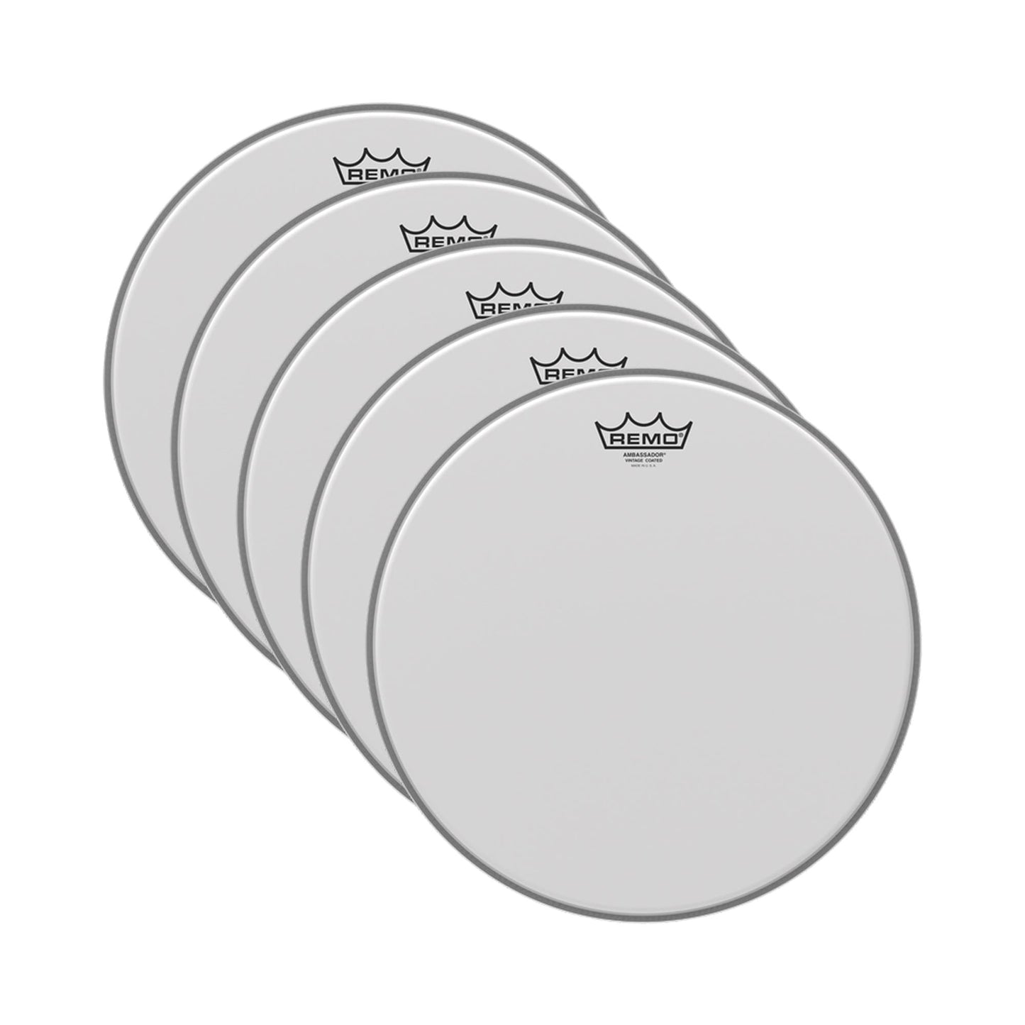 Remo 13" Vintage Ambassador Coated (5 Pack Bundle) Drums and Percussion / Parts and Accessories / Heads