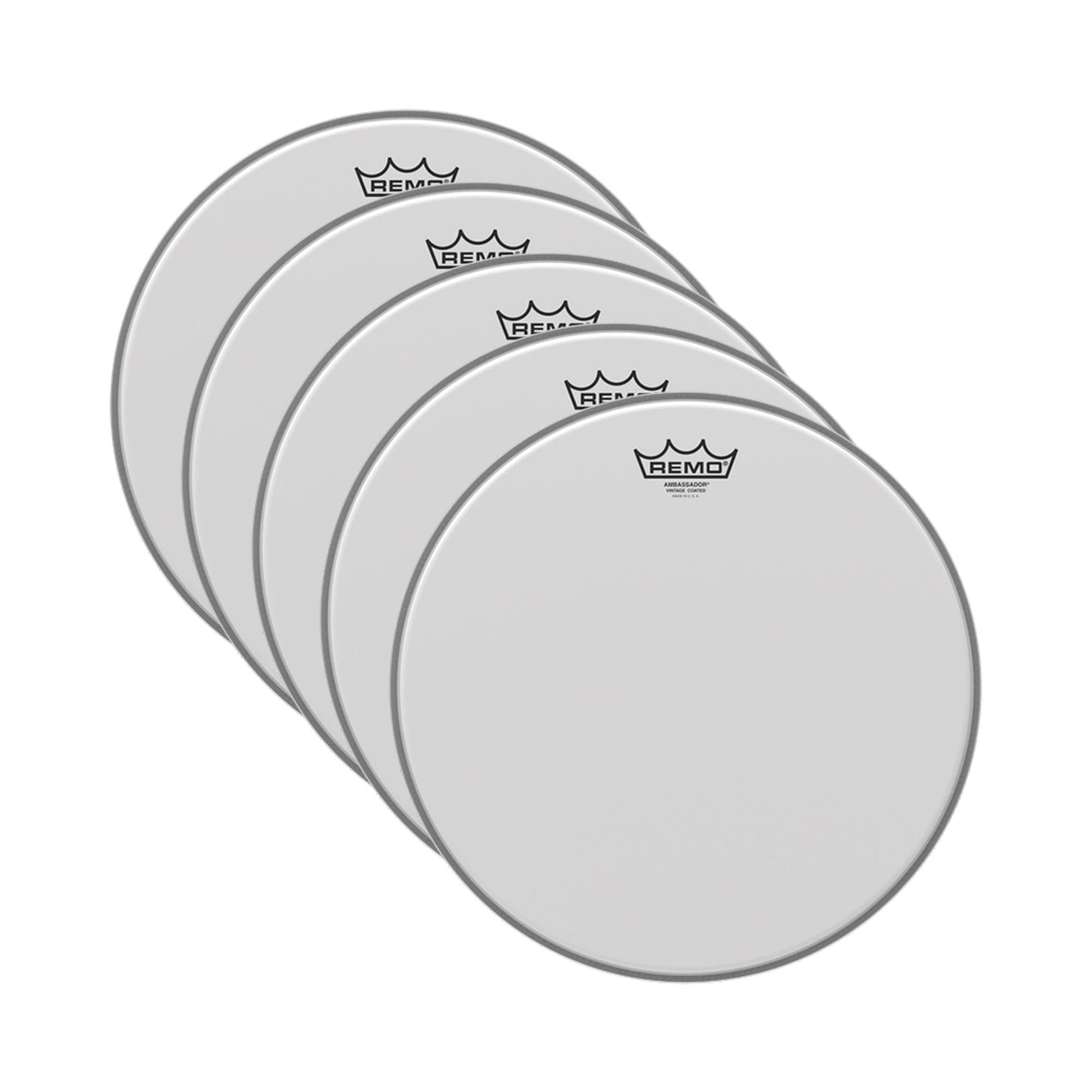 Remo 13" Vintage Ambassador Coated (5 Pack Bundle) Drums and Percussion / Parts and Accessories / Heads