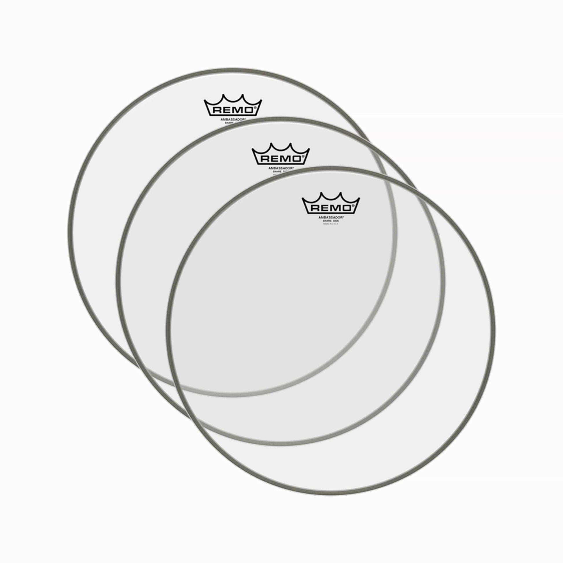 Remo 14" Ambassador Clear Snare Side Drumhead (3 Pack Bundle) Drums and Percussion / Parts and Accessories / Heads