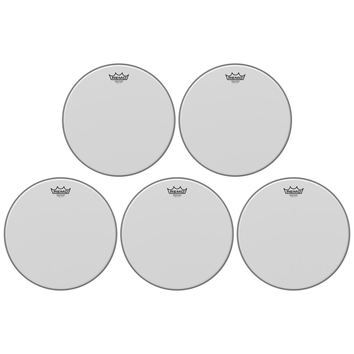Remo 14" Ambassador Vintage Coated Drumhead (5 Pack Bundle) Drums and Percussion / Parts and Accessories / Heads