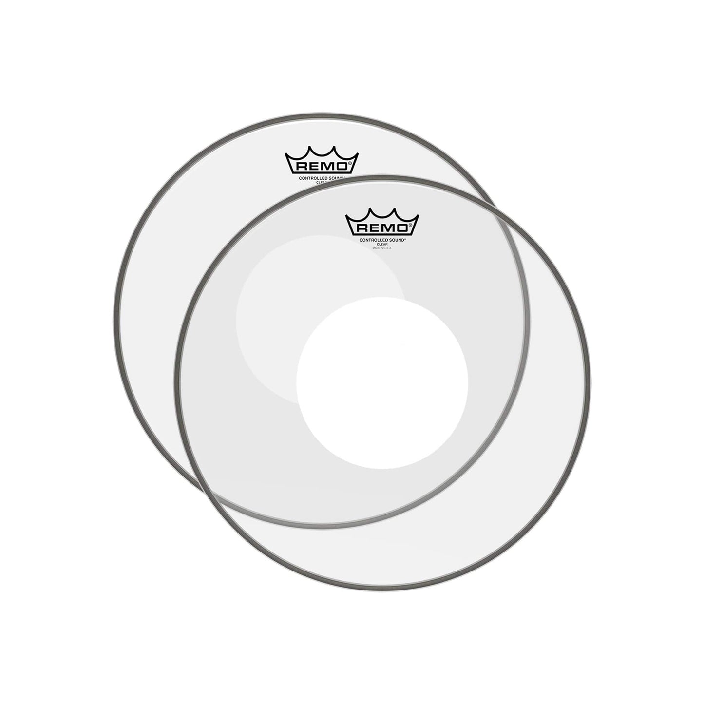Remo 14" Controlled Sound Clear Drumhead w/Top White Dot (2 Pack Bundle) Drums and Percussion / Parts and Accessories / Heads