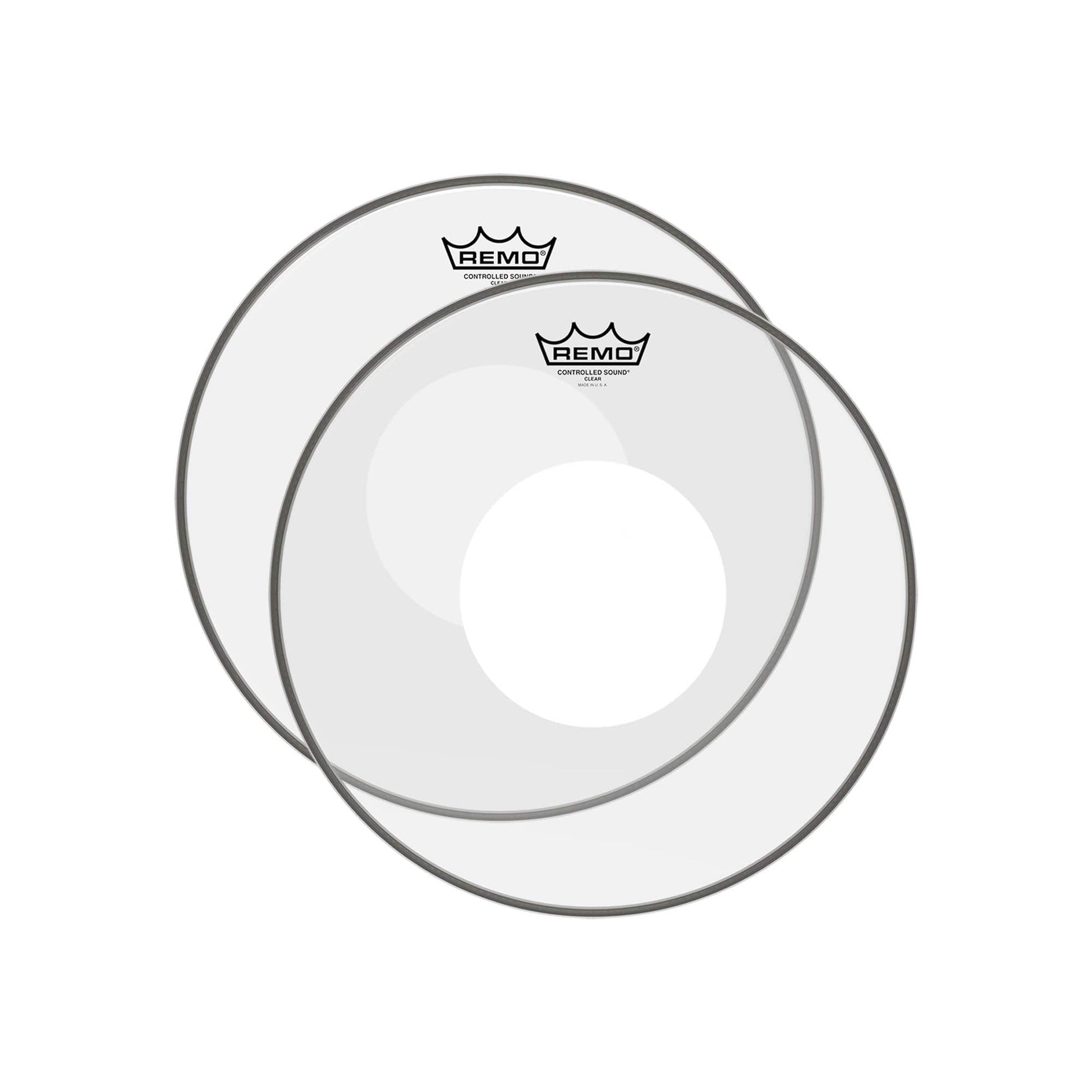 Remo 14" Controlled Sound Clear Drumhead w/Top White Dot (2 Pack Bundle) Drums and Percussion / Parts and Accessories / Heads