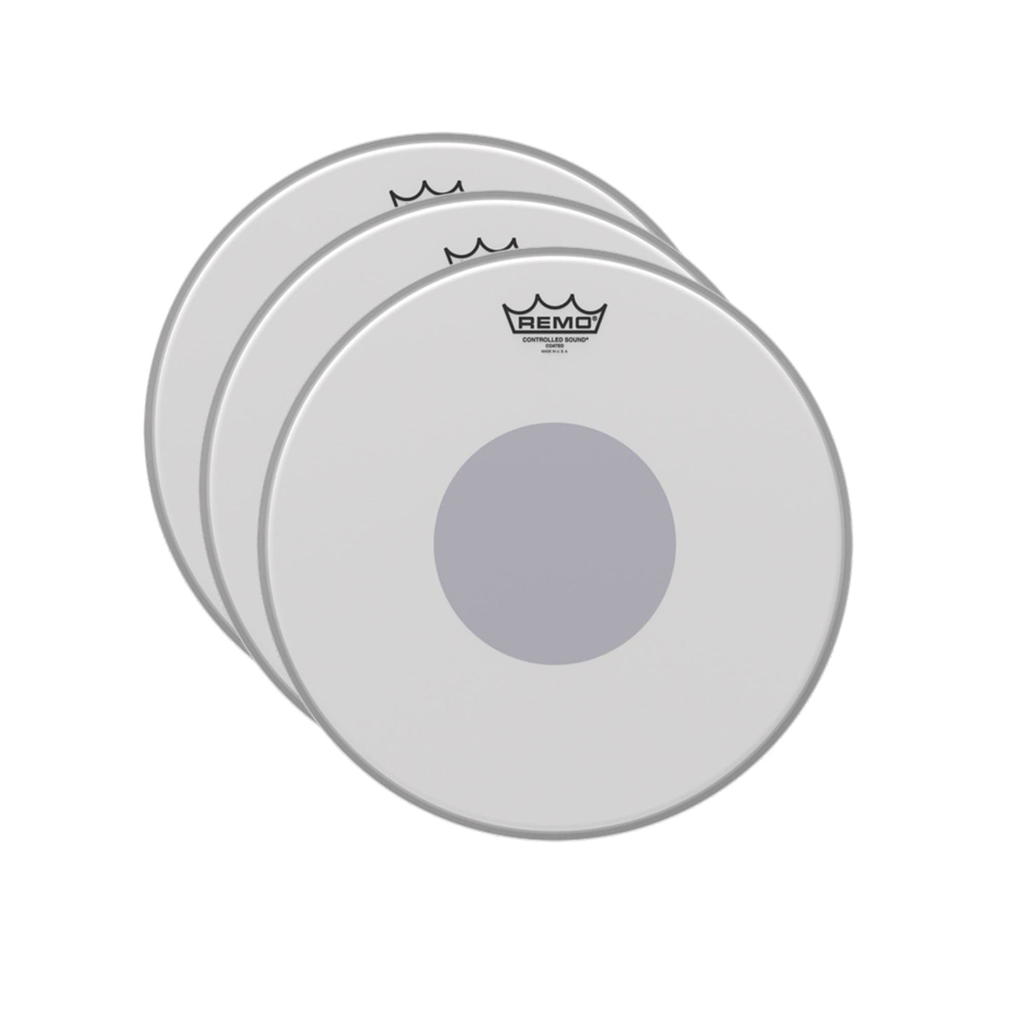 Remo 14" Controlled Sound Coated Black Dot Drumhead (3 Pack Bundle) Drums and Percussion / Parts and Accessories / Heads
