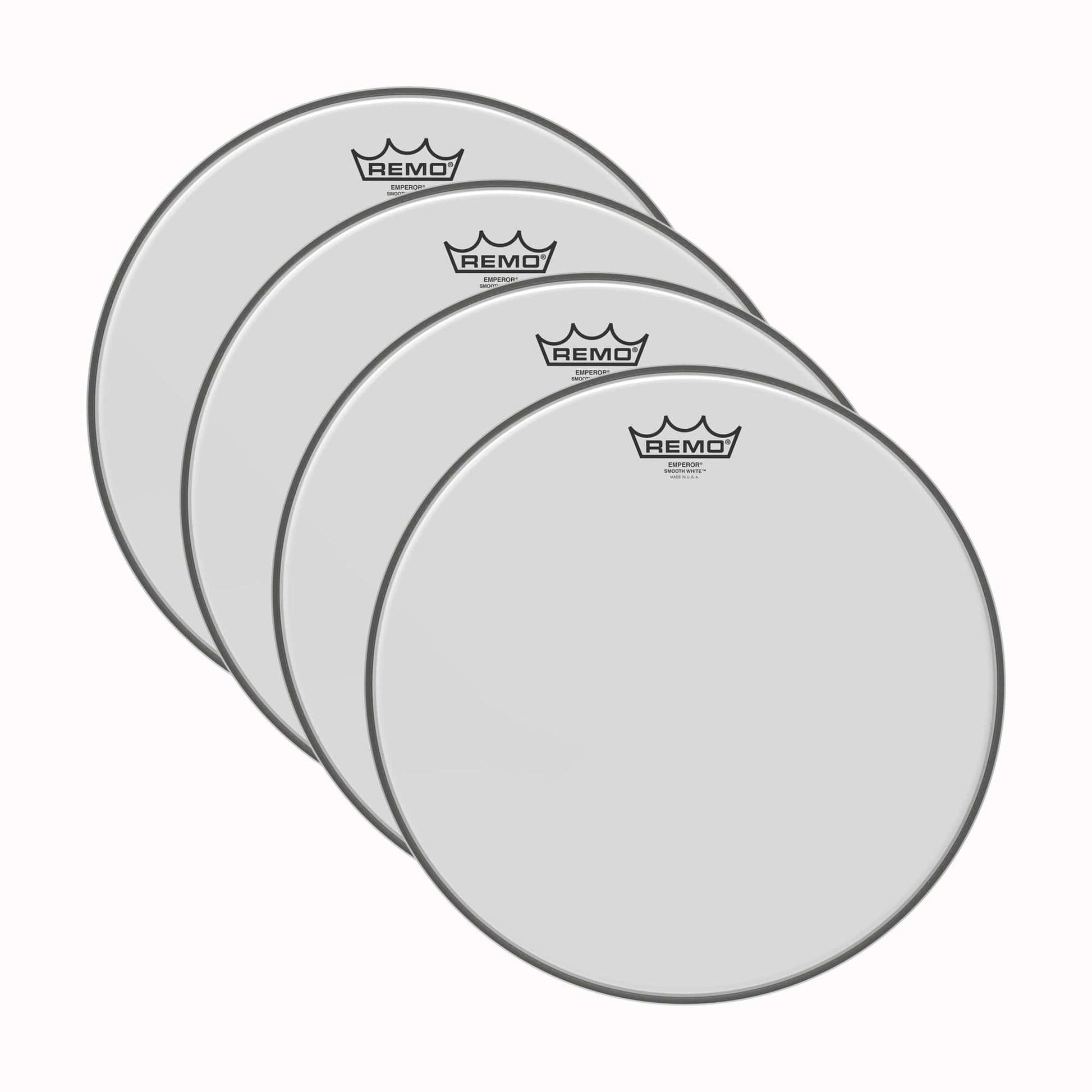 Remo 14" Emperor Coated Smooth White Drumhead (4 Pack Bundle) Drums and Percussion / Parts and Accessories / Heads