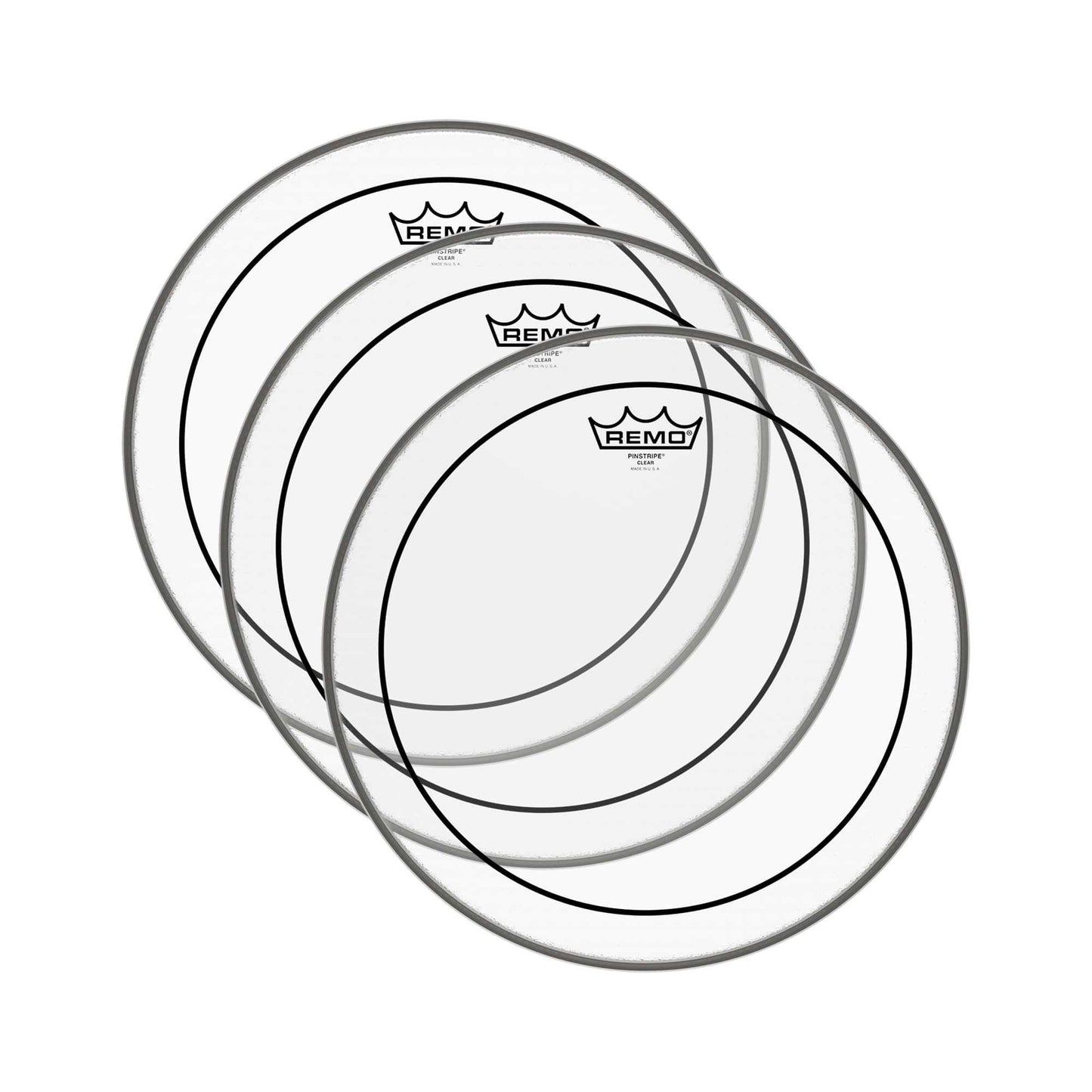 Remo 14" Pinstripe Clear Drumhead (3 Pack Bundle) Drums and Percussion / Parts and Accessories / Heads