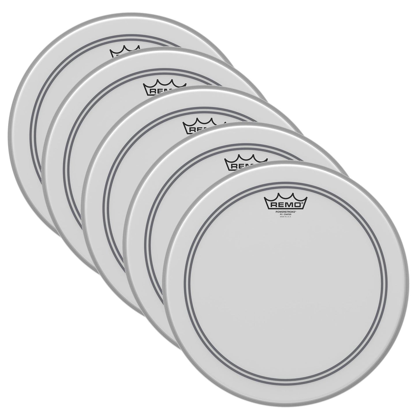 Remo 14" Powerstroke 3 Coated Drumhead (5 Pack Bundle) Drums and Percussion / Parts and Accessories / Heads