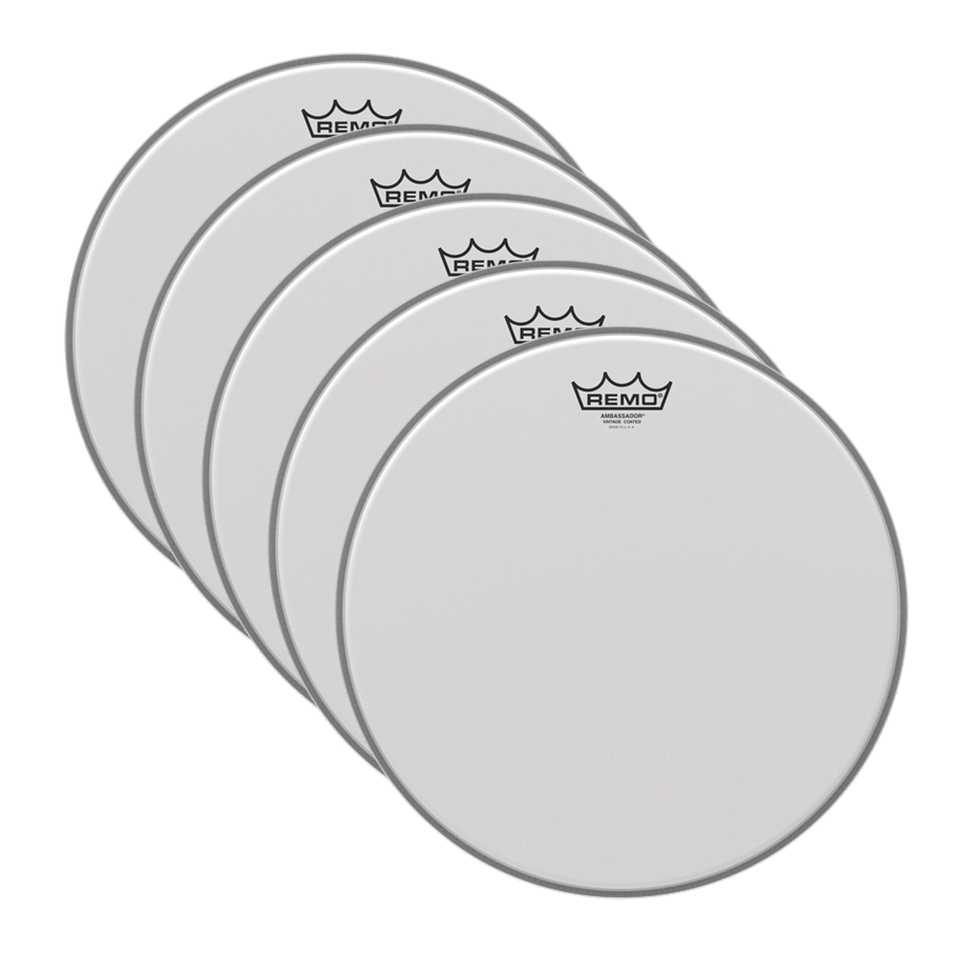 Remo 14" Vintage Ambassador Coated (5 Pack Bundle) Drums and Percussion / Parts and Accessories / Heads