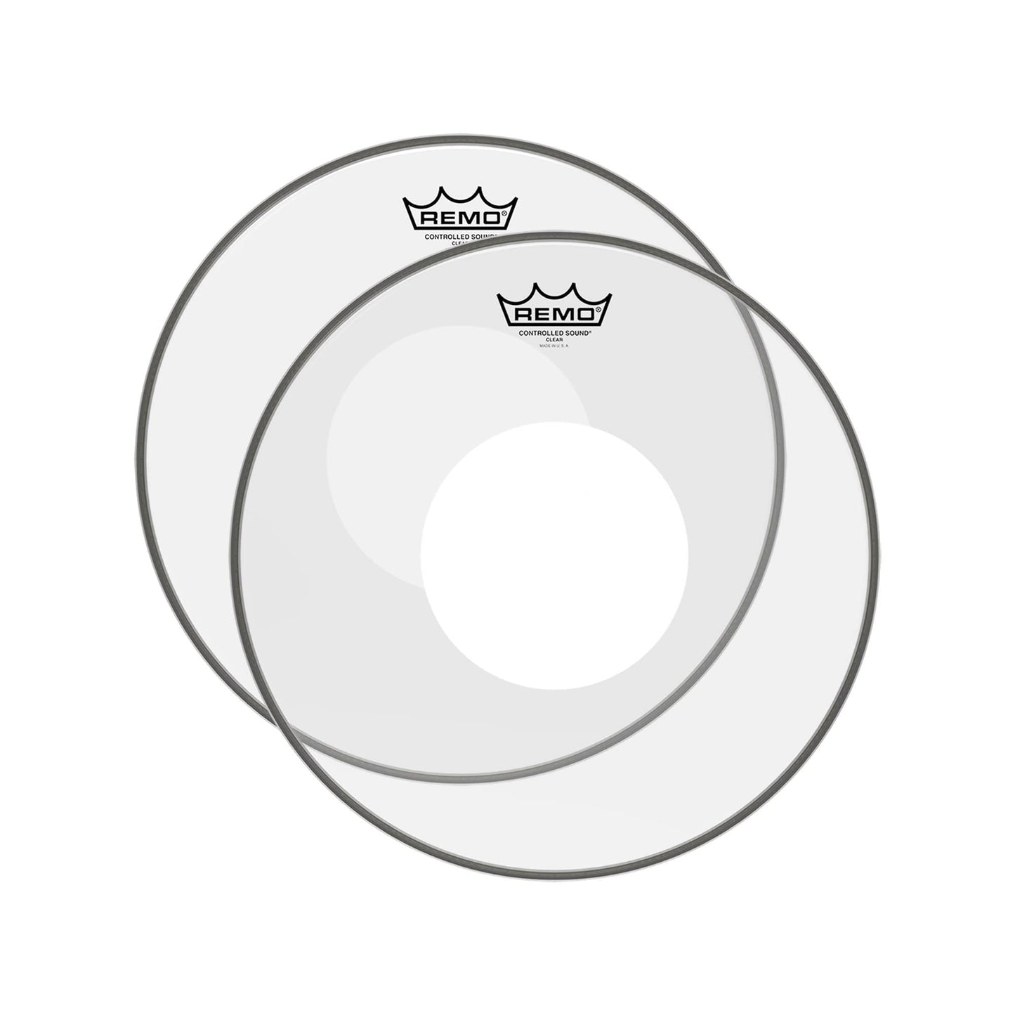 Remo 15" Controlled Sound Clear White Dot Drumhead Top White Dot (2 Pack Bundle) Drums and Percussion / Parts and Accessories / Heads