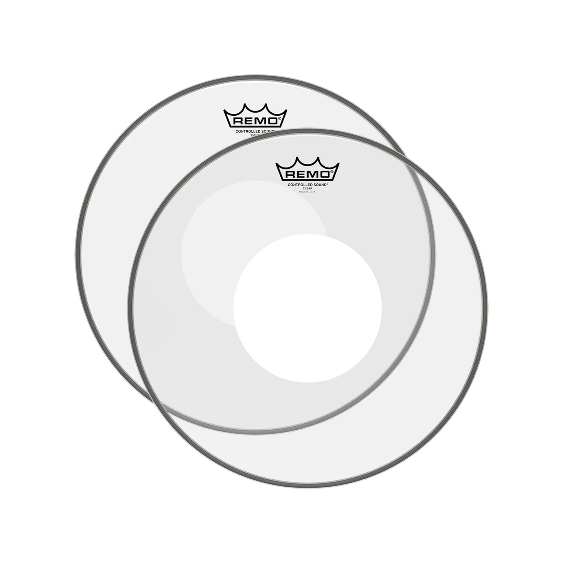 Remo 15" Controlled Sound Clear White Dot Drumhead Top White Dot (2 Pack Bundle) Drums and Percussion / Parts and Accessories / Heads