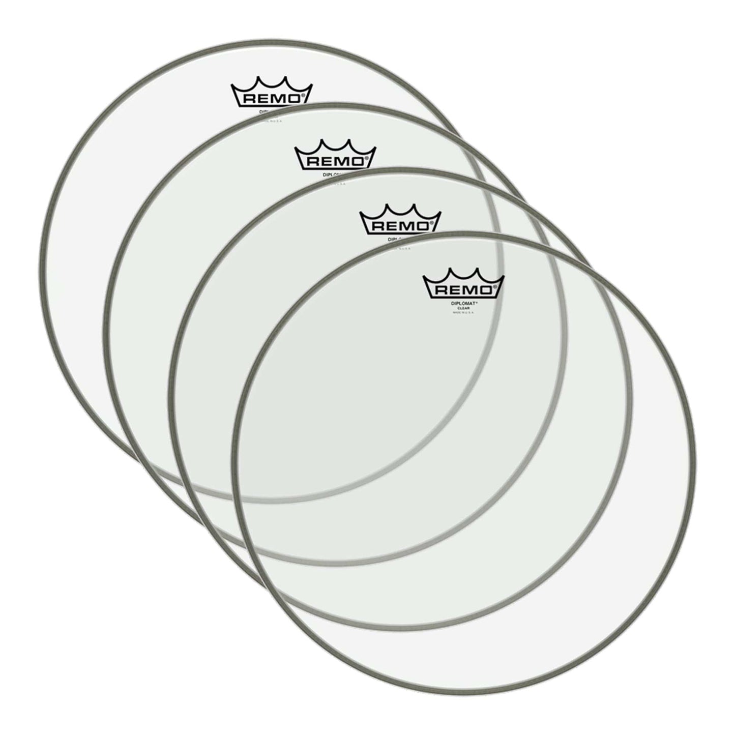 Remo 15" Diplomat Clear Drumhead (4 Pack Bundle) Drums and Percussion / Parts and Accessories / Heads
