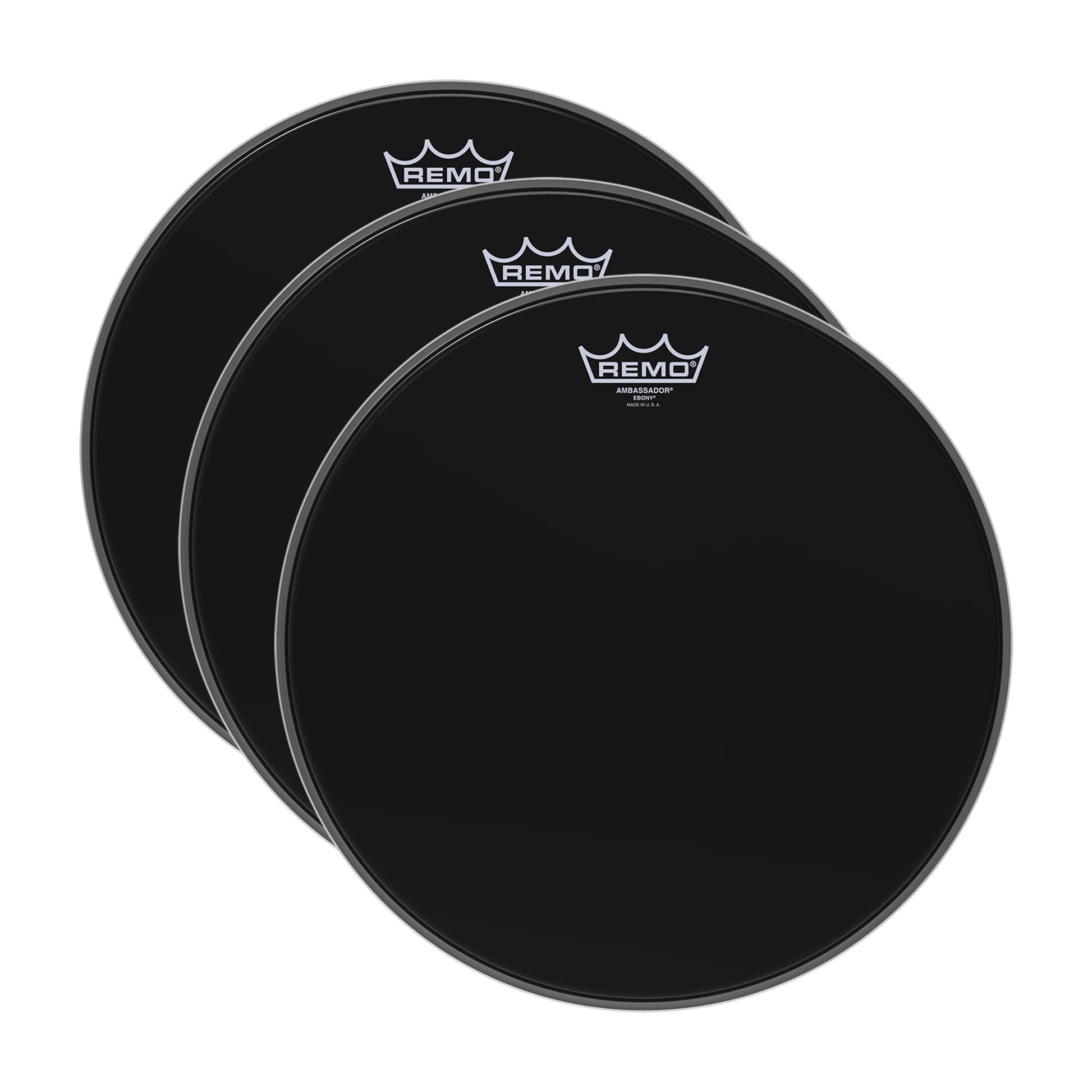 Remo 16" Ambassador Ebony Bass Drumhead (3 Pack Bundle) Drums and Percussion / Parts and Accessories / Heads