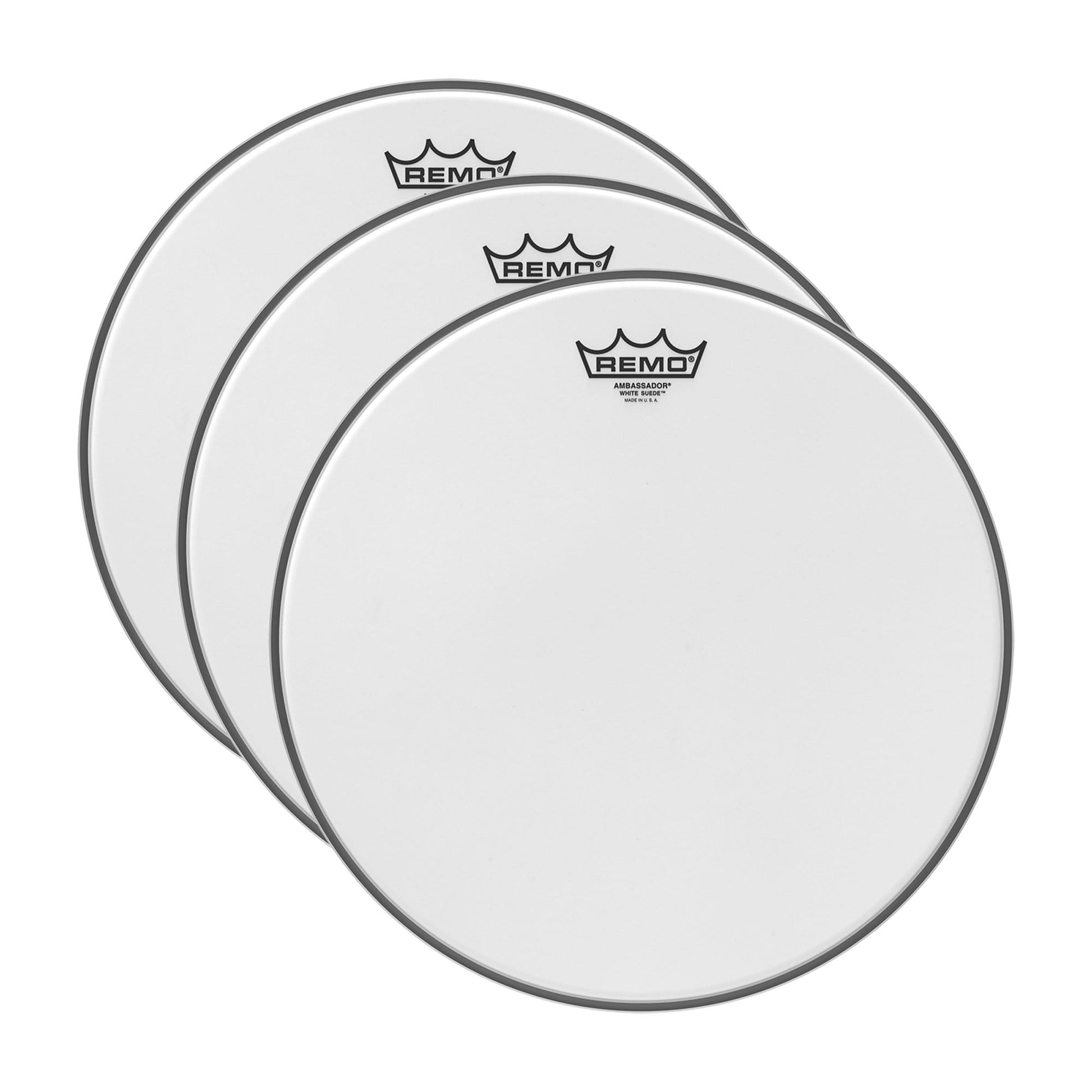 Remo 16" Ambassador White Suede Drumhead (3 Pack Bundle) Drums and Percussion / Parts and Accessories / Heads