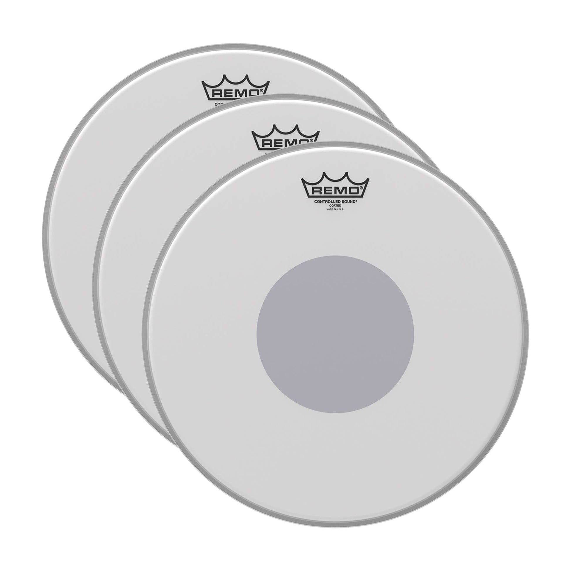 Remo 16" Controlled Sound Coated Drumhead w/Bottom Black Dot (3 Pack Bundle) Drums and Percussion / Parts and Accessories / Heads