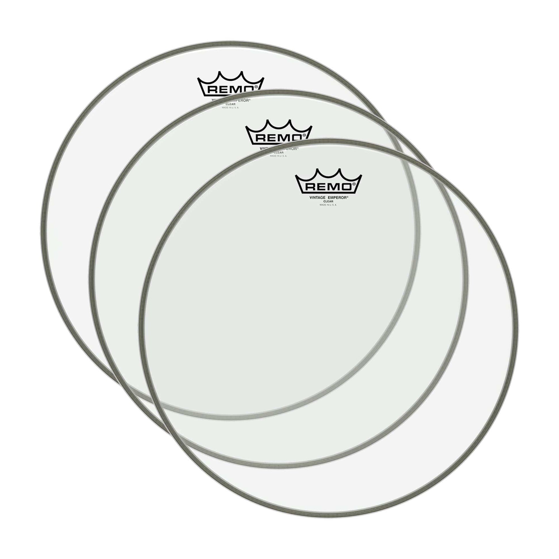 Remo 16" Emperor Vintage Clear Drumhead (3 Pack Bundle) Drums and Percussion / Parts and Accessories / Heads
