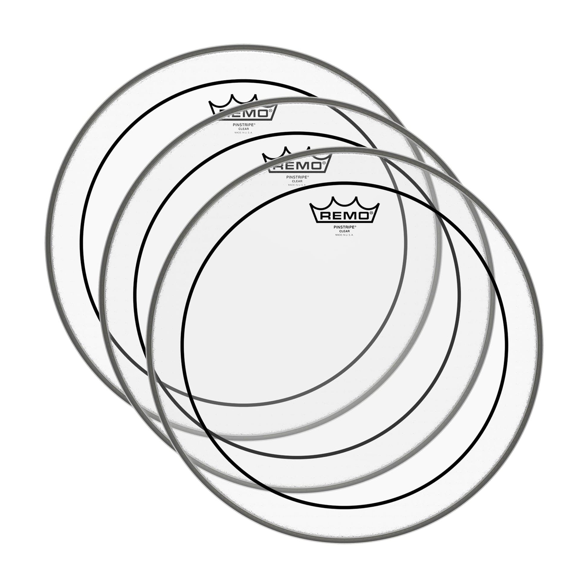 Remo 16" Pinstripe Clear Drumhead (3 Pack Bundle) Drums and Percussion / Parts and Accessories / Heads