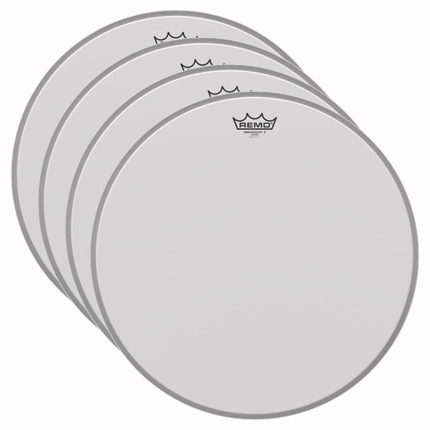 Remo 18" Ambassador X Coated Drumhead (4 Pack Bundle) Drums and Percussion / Parts and Accessories / Heads