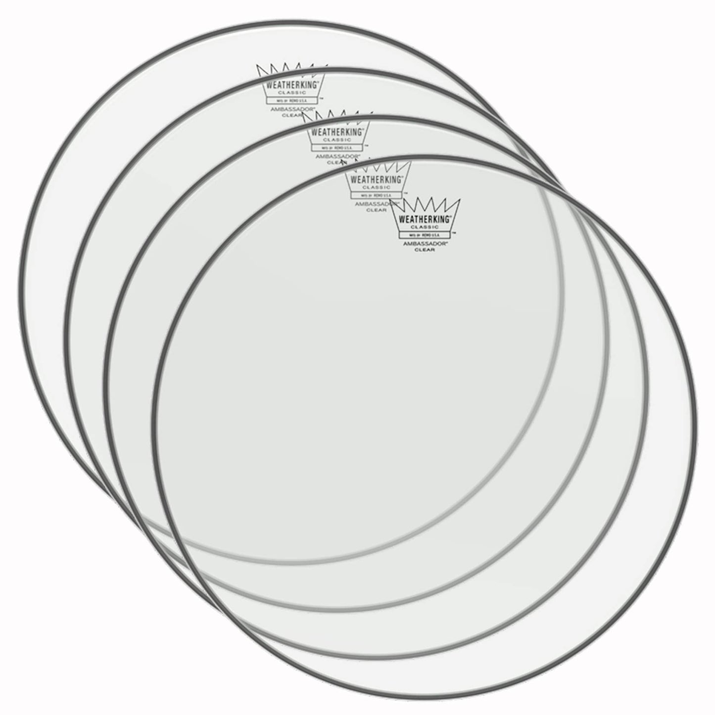 Remo 18" Batter Ambassador Classic Clear Drumhead (4 Pack Bundle) Drums and Percussion / Parts and Accessories / Heads