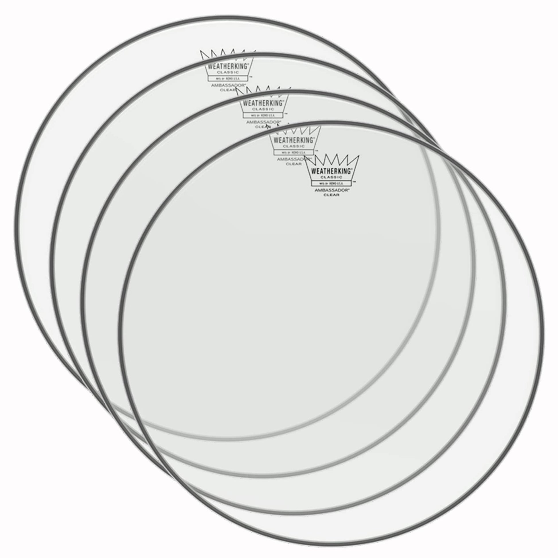 Remo 18" Batter Ambassador Classic Clear Drumhead (4 Pack Bundle) Drums and Percussion / Parts and Accessories / Heads