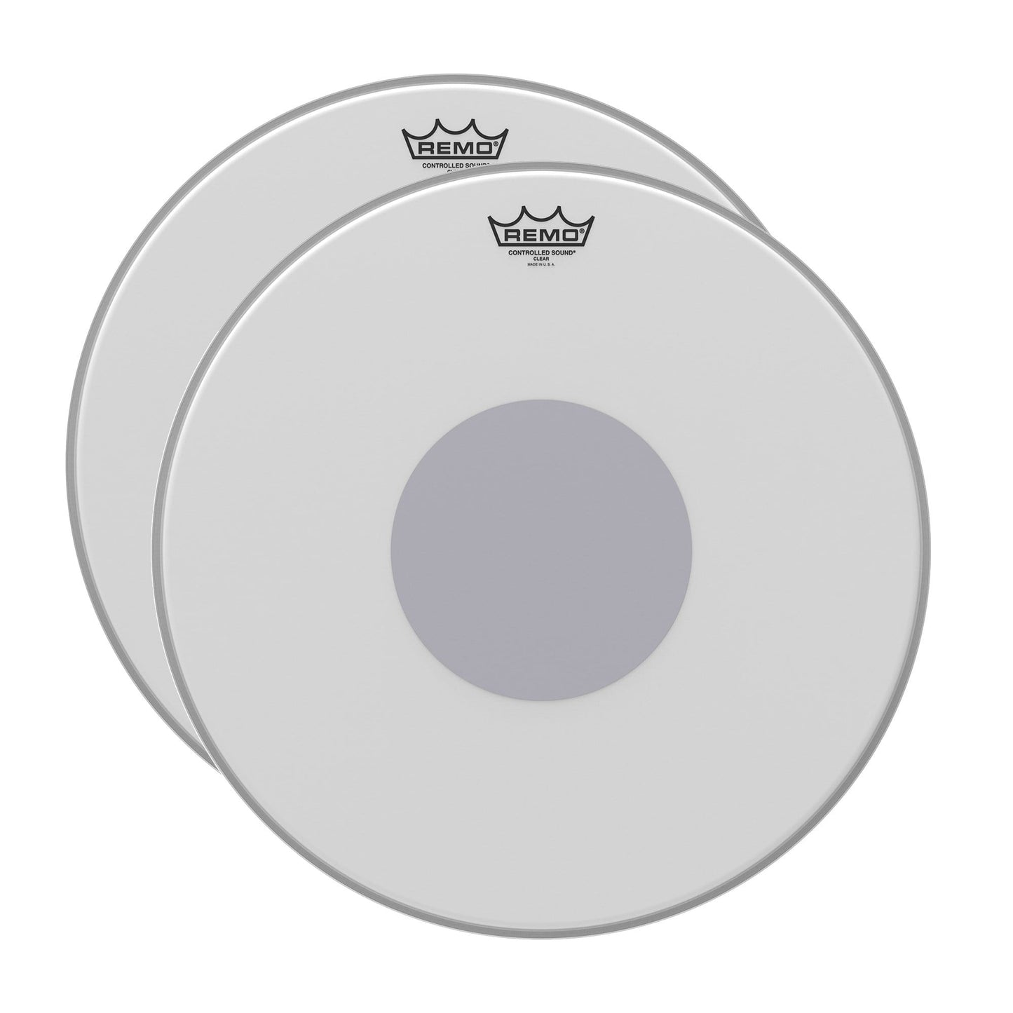 Remo 18" Controlled Sound Coated Black Dot Drumhead Bottom Black Dot (2 Pack Bundle) Drums and Percussion / Parts and Accessories / Heads