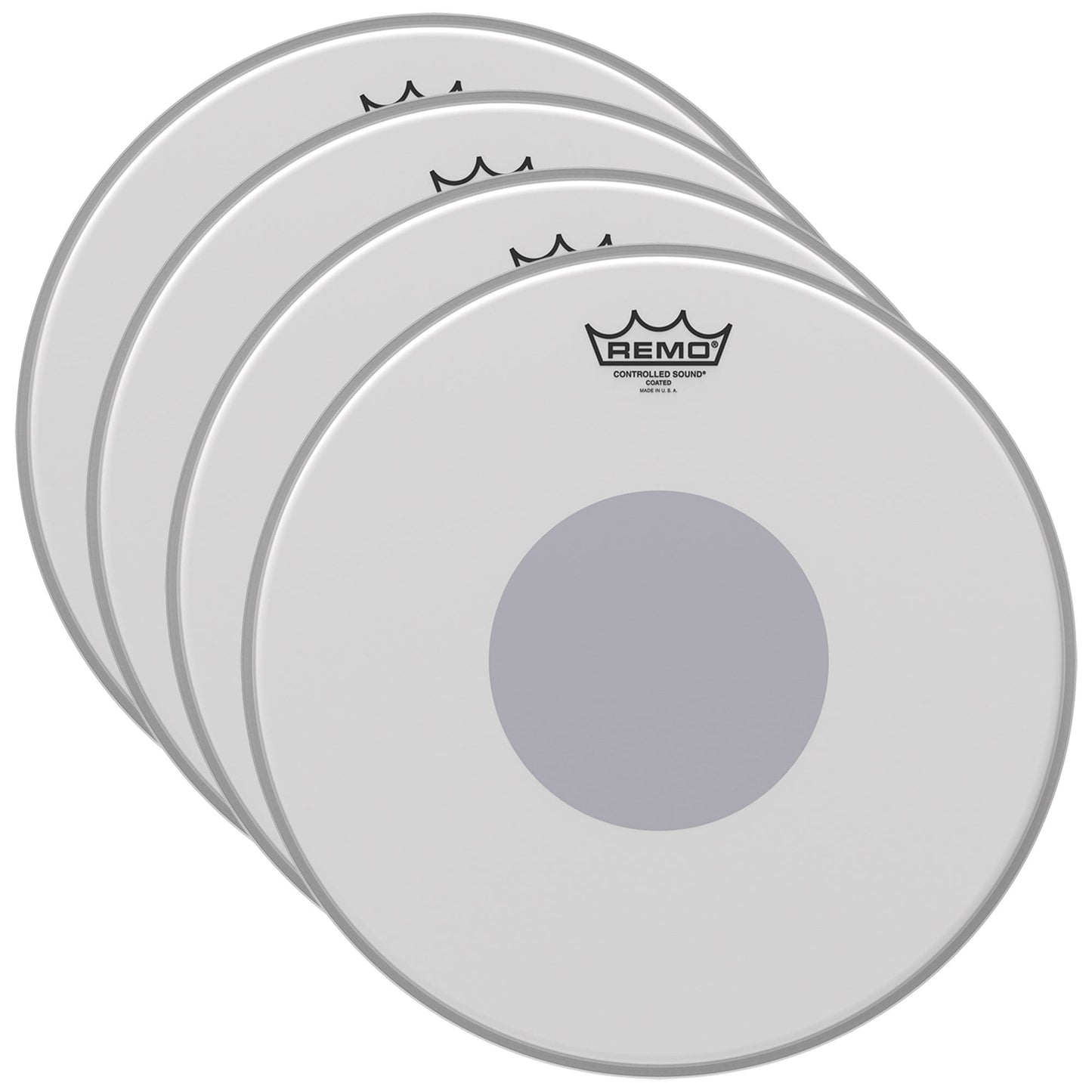 Remo 18" Controlled Sound Coated Black Dot Drumhead Bottom Black Dot (4 Pack Bundle) Drums and Percussion / Parts and Accessories / Heads