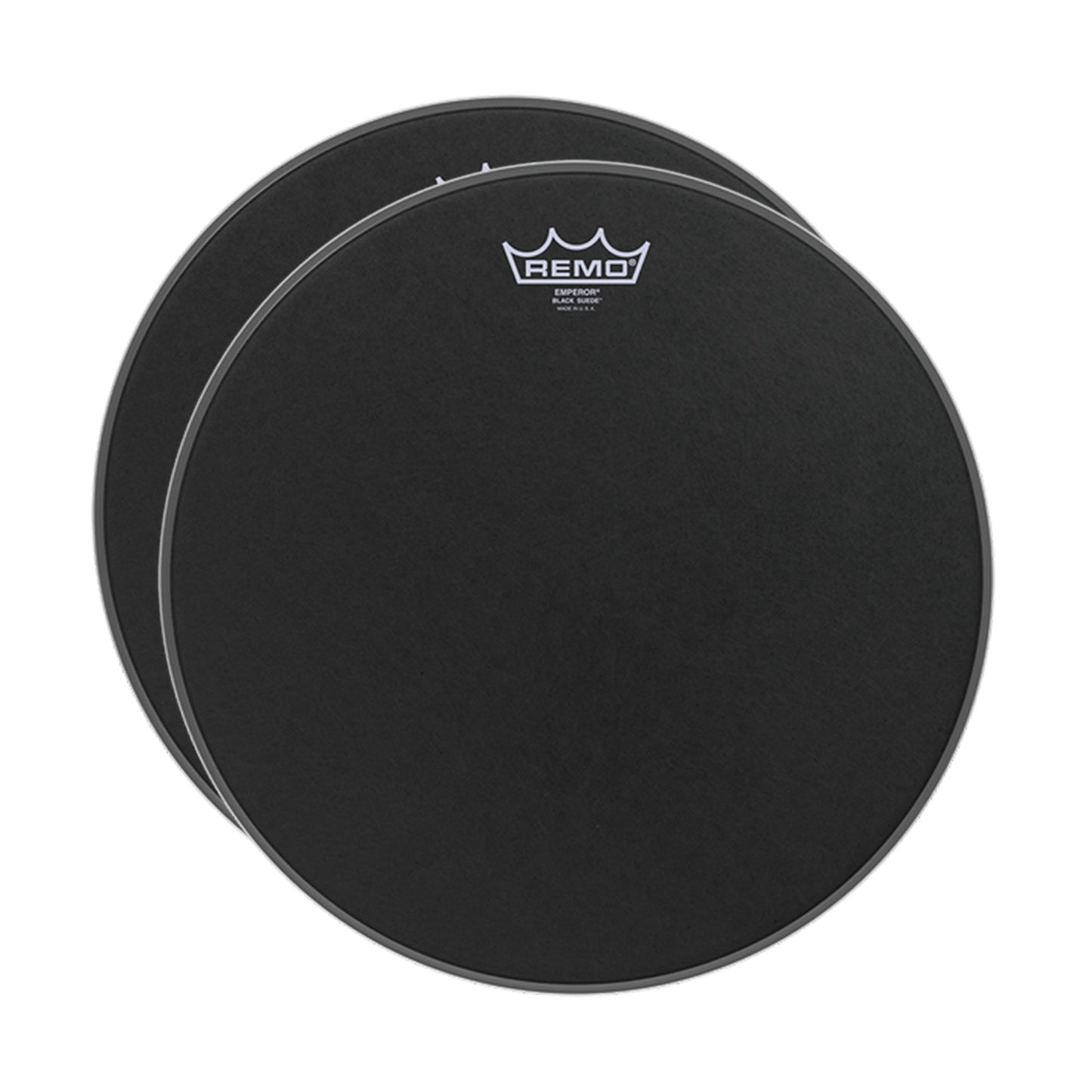Remo 18" Emperor Black Suede Drumhead (2 Pack Bundle) Drums and Percussion / Parts and Accessories / Heads