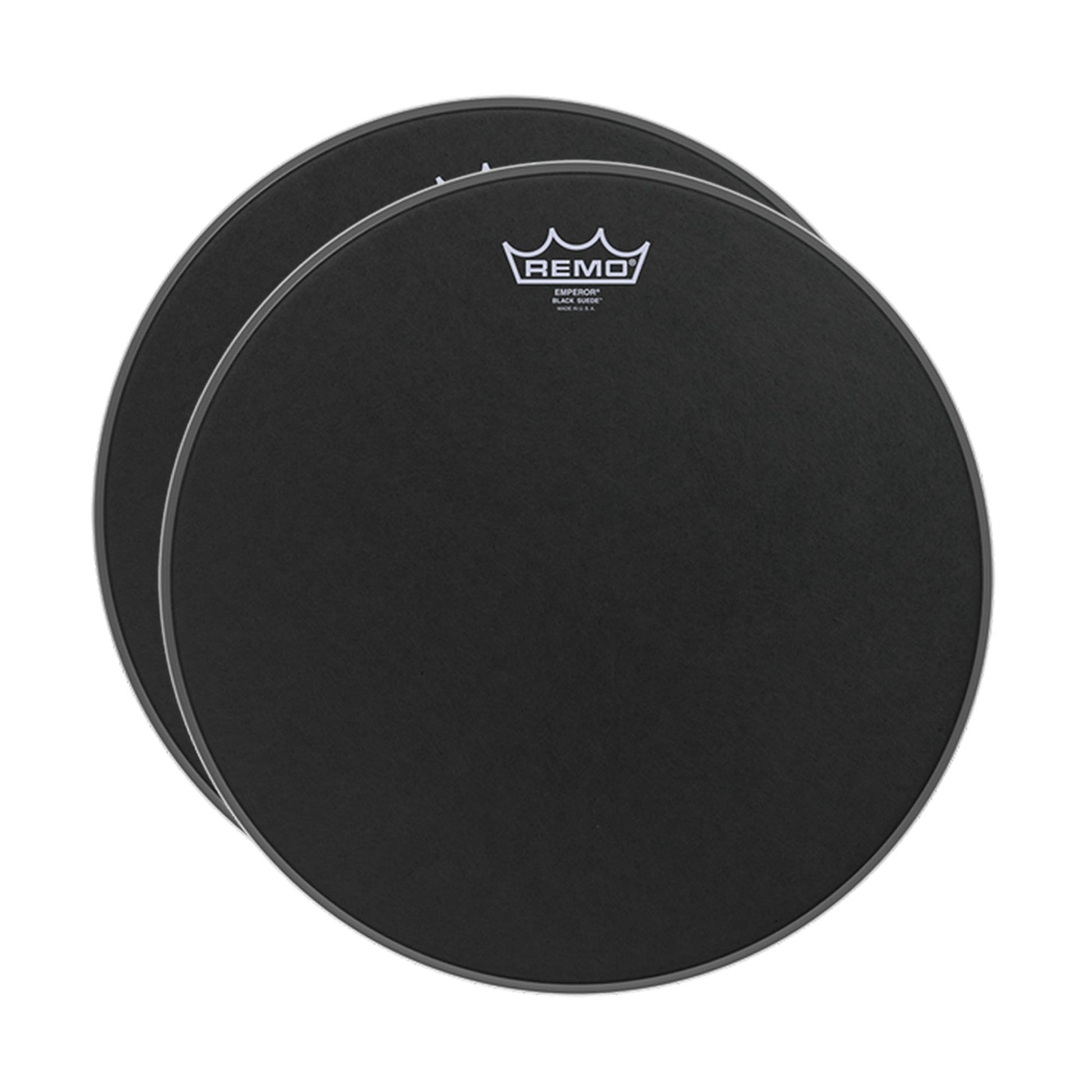 Remo 18" Emperor Black Suede Drumhead (2 Pack Bundle) Drums and Percussion / Parts and Accessories / Heads