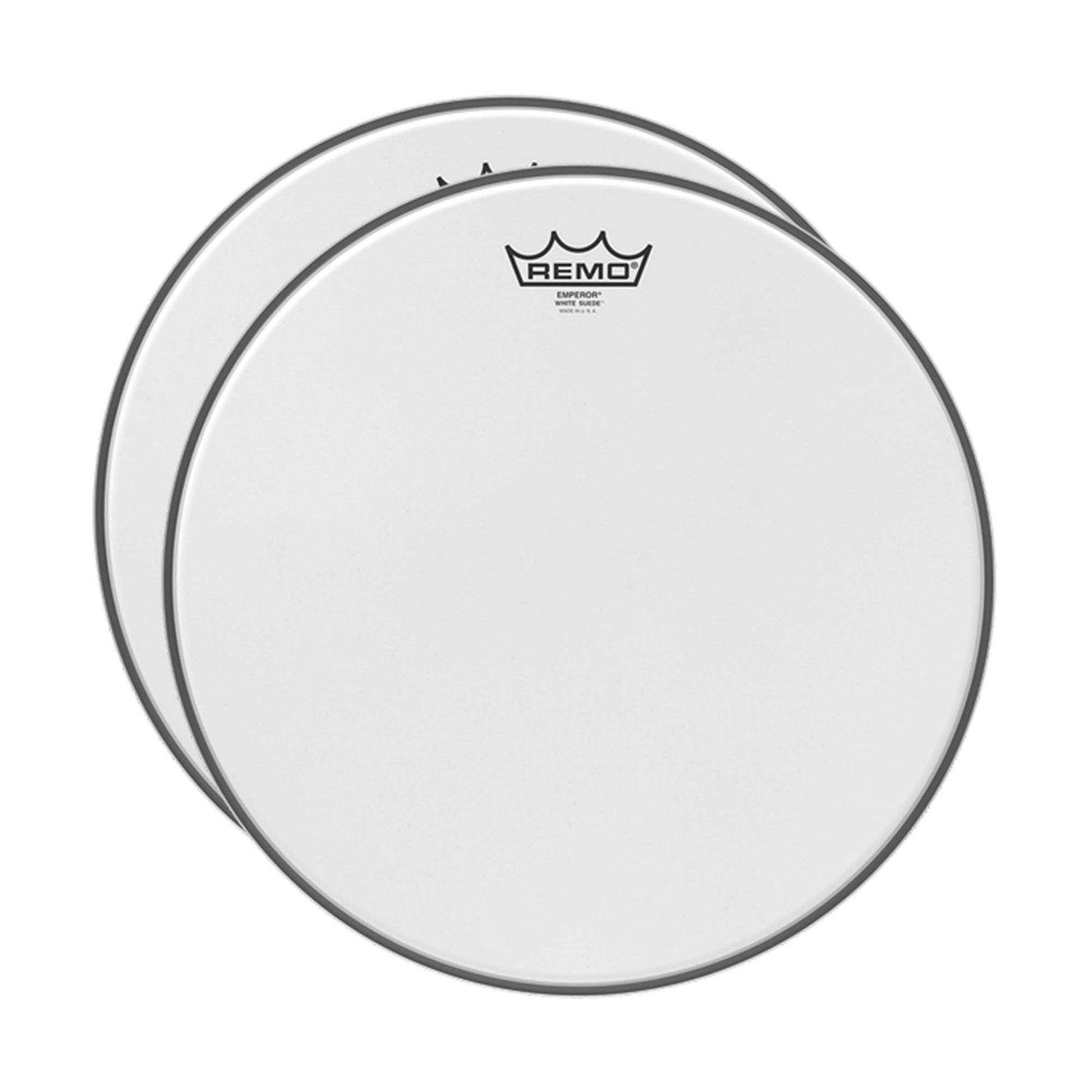 Remo 18" Emperor White Suede Drumhead (2 Pack Bundle) Drums and Percussion / Parts and Accessories / Heads
