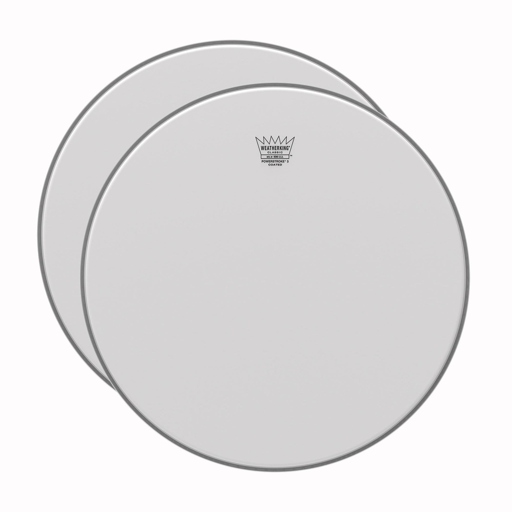 Remo 18" Powerstroke P3 Classic Coated Bass Drumhead w/No Stripe (2 Pack Bundle) Drums and Percussion / Parts and Accessories / Heads