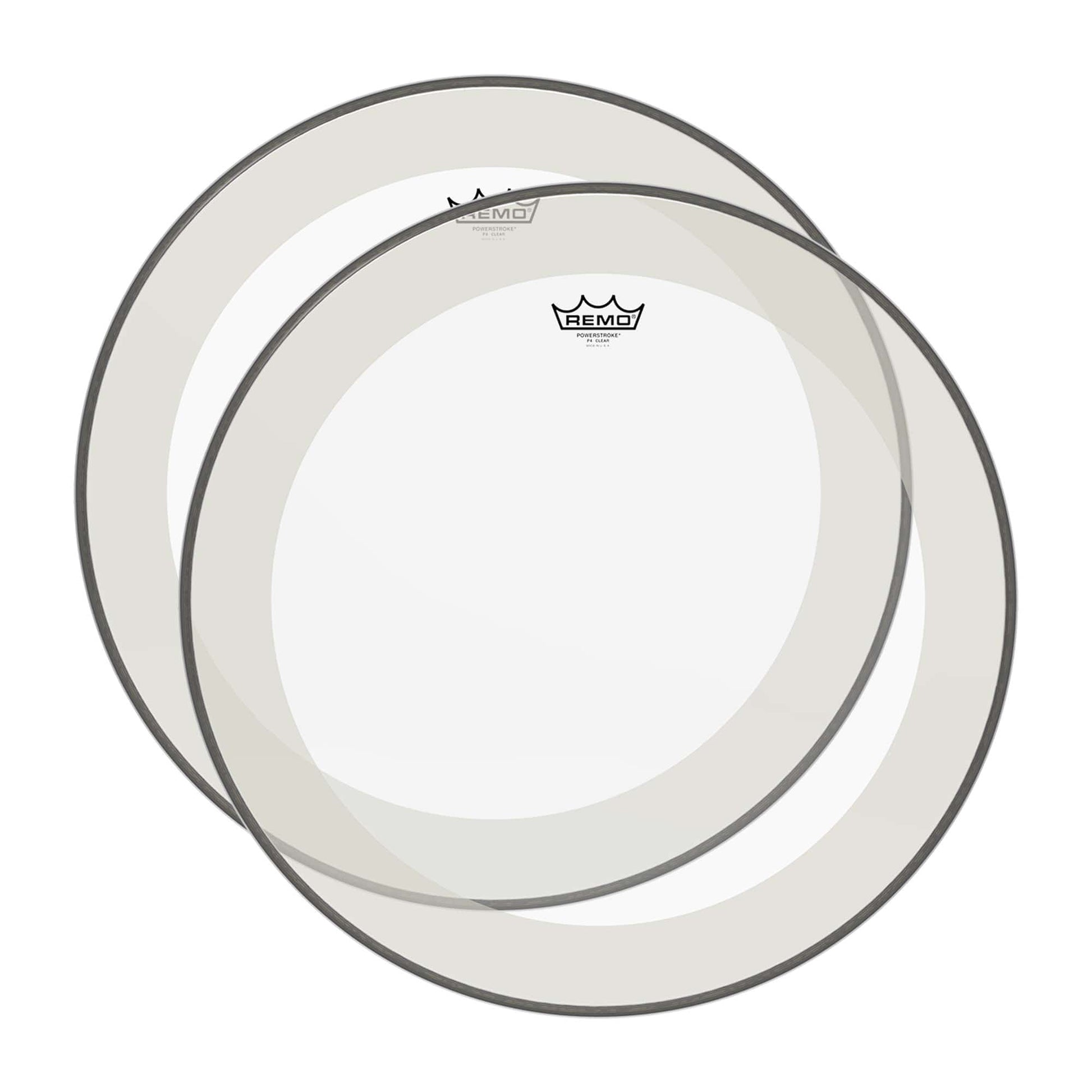 Remo 18" Powerstroke P4 Clear Bass Drumhead (2 Pack Bundle) Drums and Percussion / Parts and Accessories / Heads