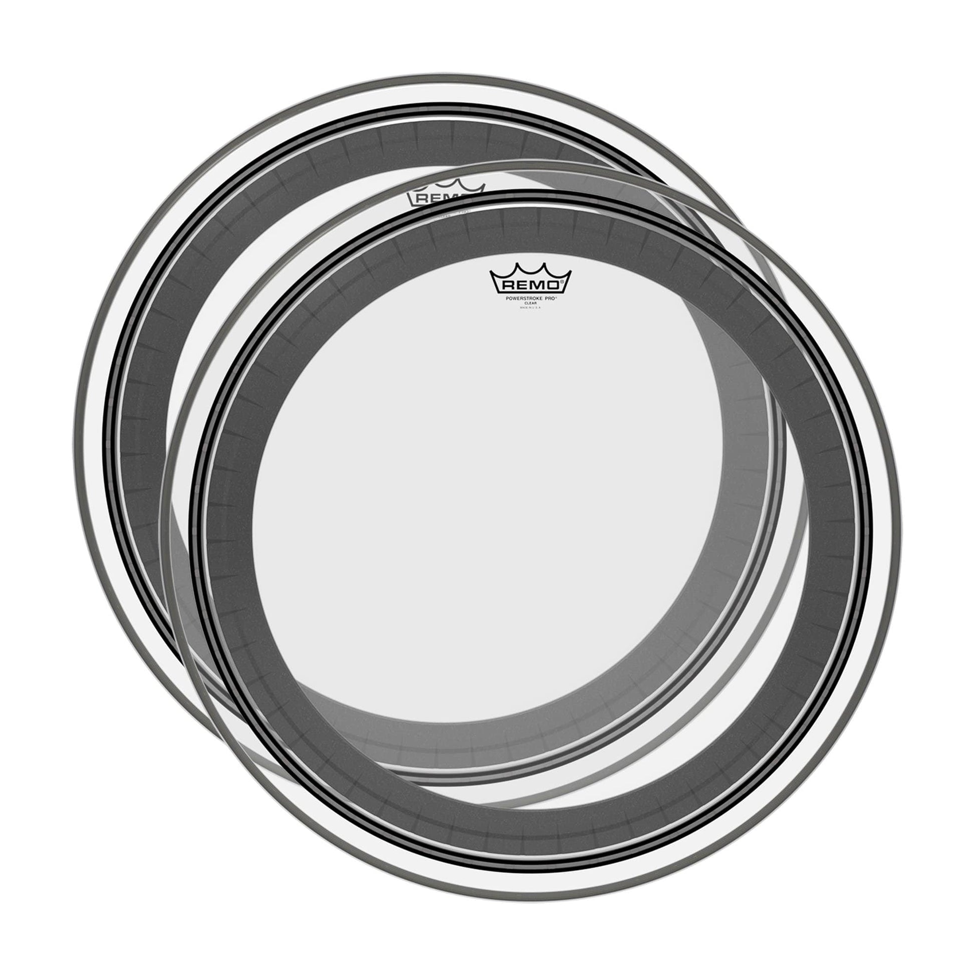 Remo 18" Powerstroke Pro Clear Bass Drumhead (2 Pack Bundle) Drums and Percussion / Parts and Accessories / Heads