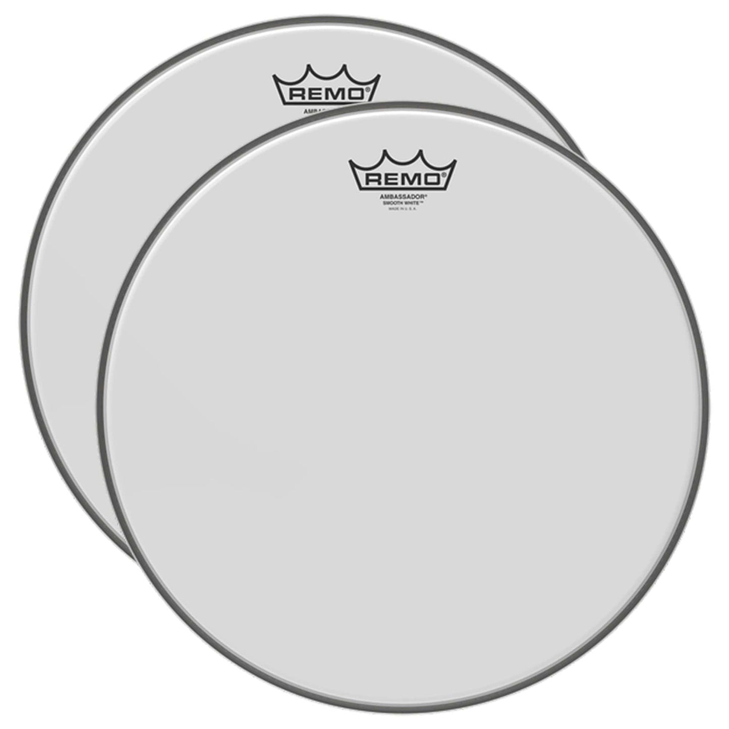Remo 20" Ambassador Smooth White Bass Drumhead (2 Pack Bundle) Drums and Percussion / Parts and Accessories / Heads
