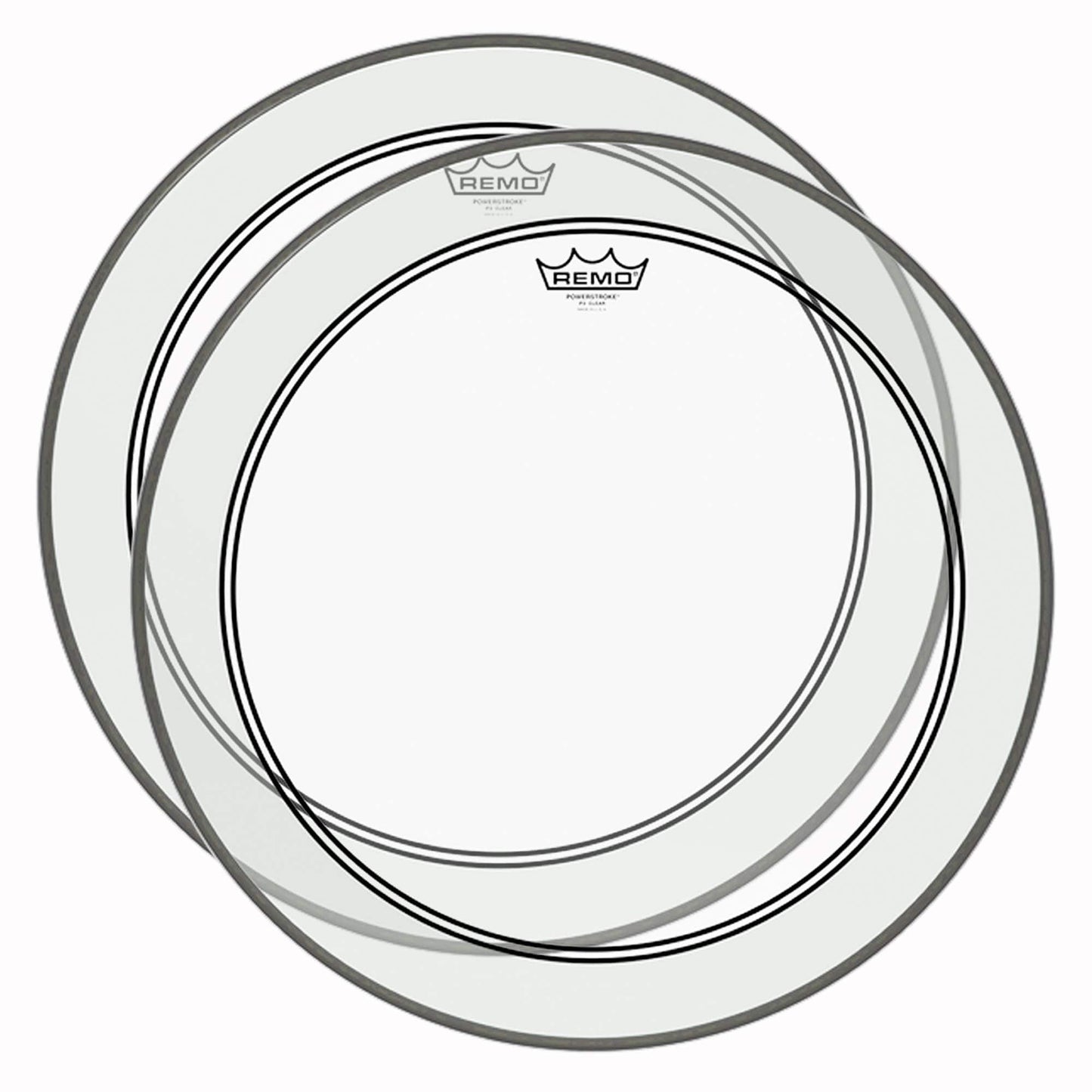 Remo 20" Powerstroke P3 Clear Bass Drumhead (2 Pack Bundle) Drums and Percussion / Parts and Accessories / Heads