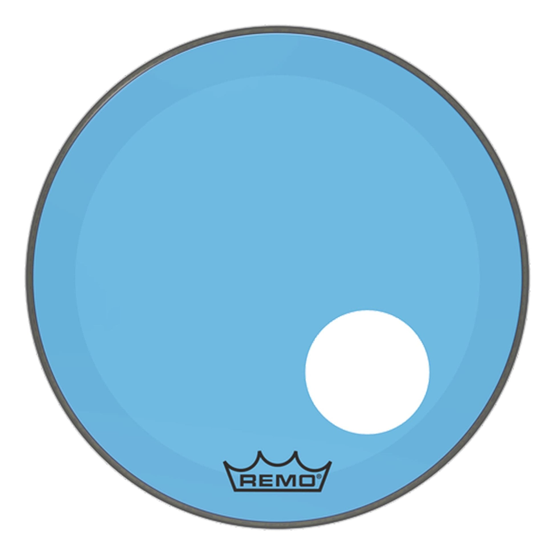 Remo 20" Powerstroke P3 Colortone Blue Bass Drumhead w/5" Offset Hole Drums and Percussion / Parts and Accessories / Heads