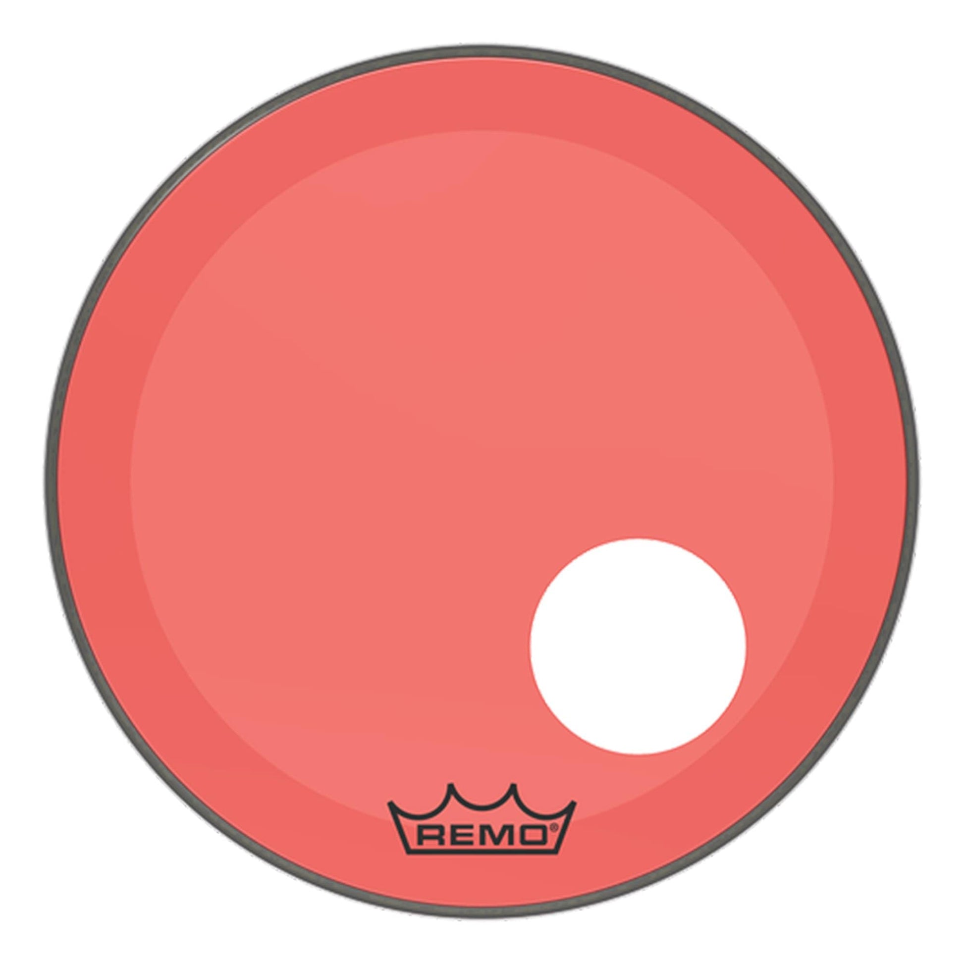 Remo 20" Powerstroke P3 Colortone Red Bass Drumhead w/5" Offset Hole Drums and Percussion / Parts and Accessories / Heads