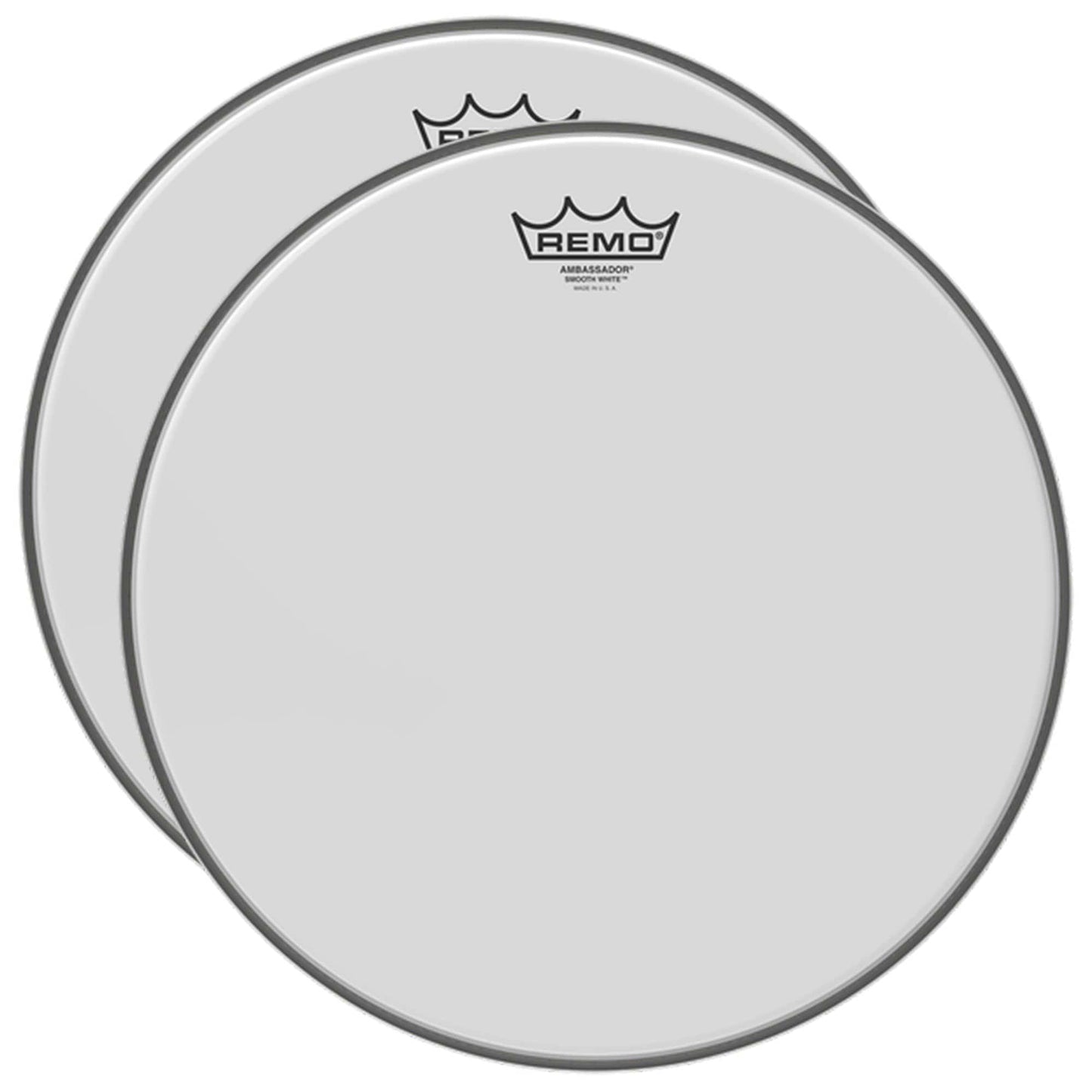 Remo 22" Ambassador Smooth White Bass Drumhead (2 Pack Bundle) Drums and Percussion / Parts and Accessories / Heads