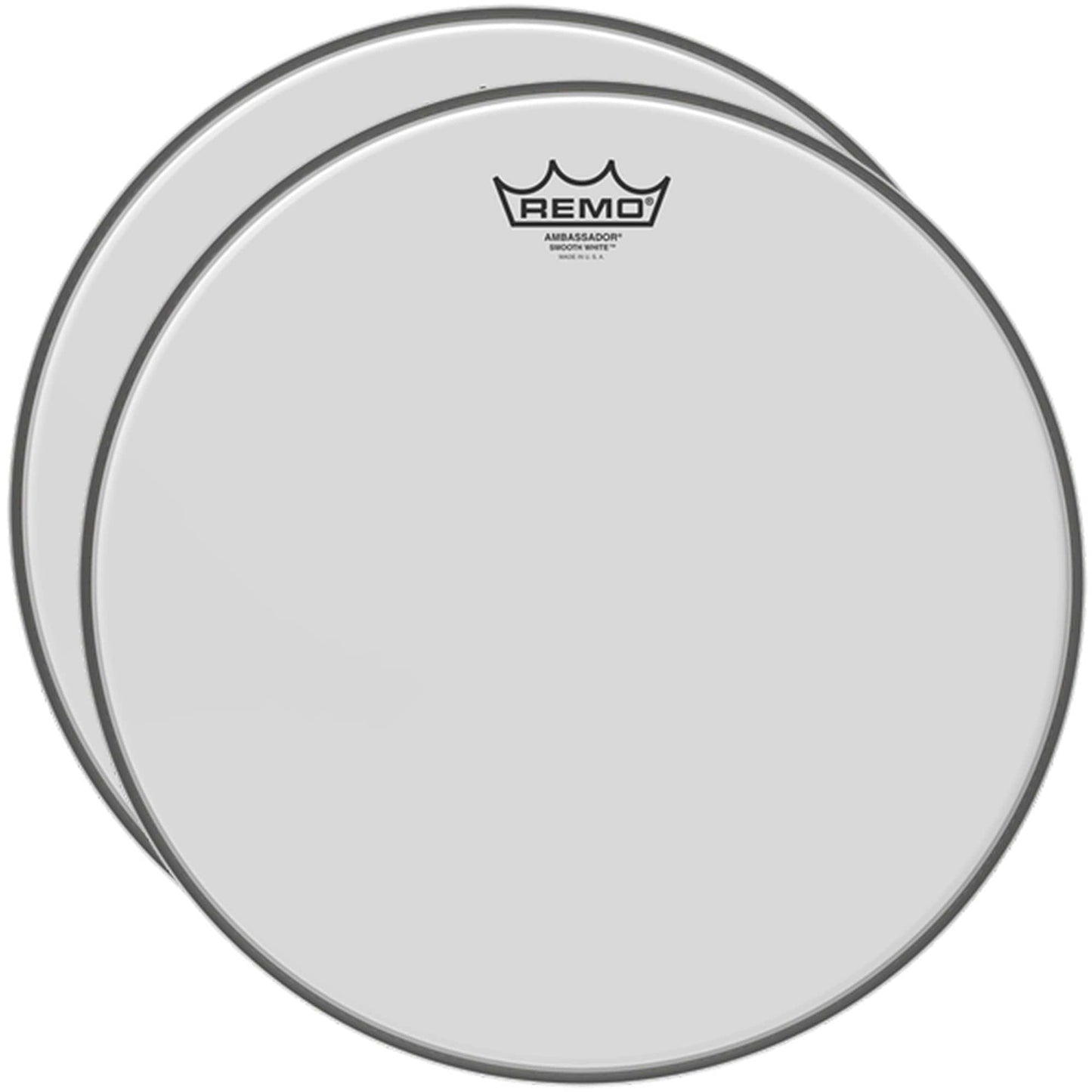 Remo 24" Ambassador Smooth White Bass Drumhead (2 Pack Bundle) Drums and Percussion / Parts and Accessories / Heads