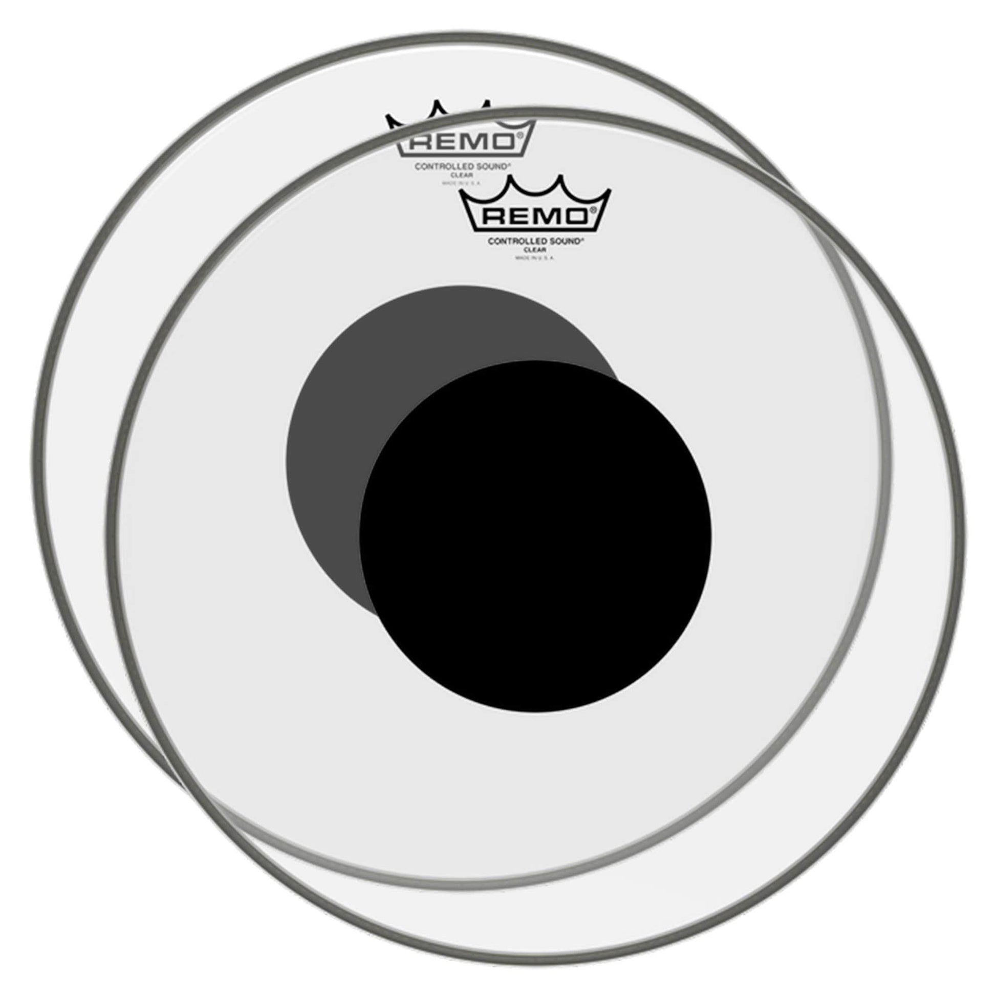 Remo 24" Controlled Sound Clear Black Dot Bass Drumhead Top Black Dot (2 Pack Bundle) Drums and Percussion / Parts and Accessories / Heads