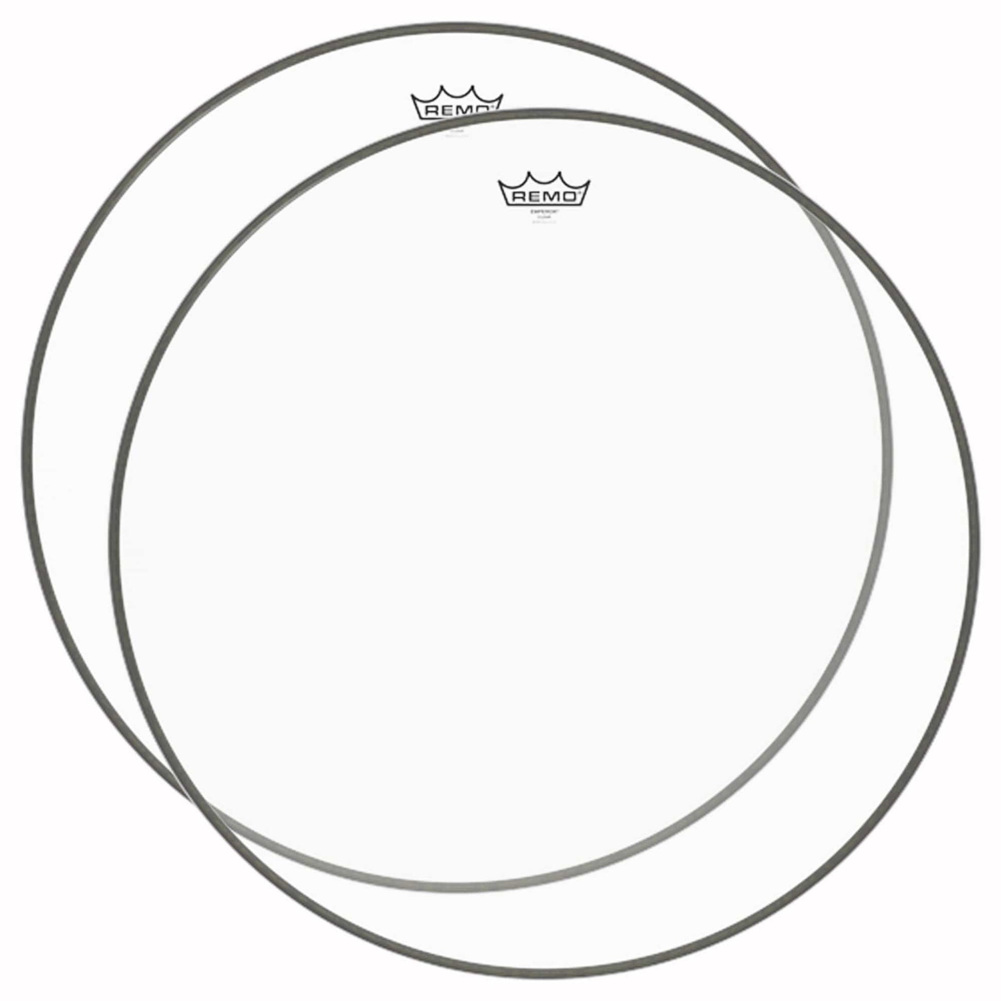 Remo 24" Emperor Clear Bass Drumhead (2 Pack Bundle) Drums and Percussion / Parts and Accessories / Heads
