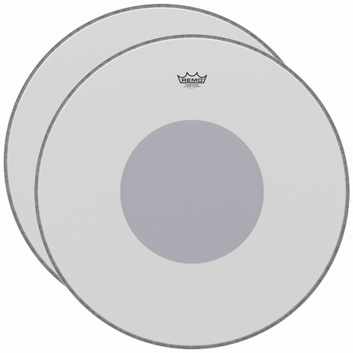 Remo 24" Powerstroke P3 Coated Black Dot Bass Drumhead Bottom Black Dot (2 Pack Bundle) Drums and Percussion / Parts and Accessories / Heads