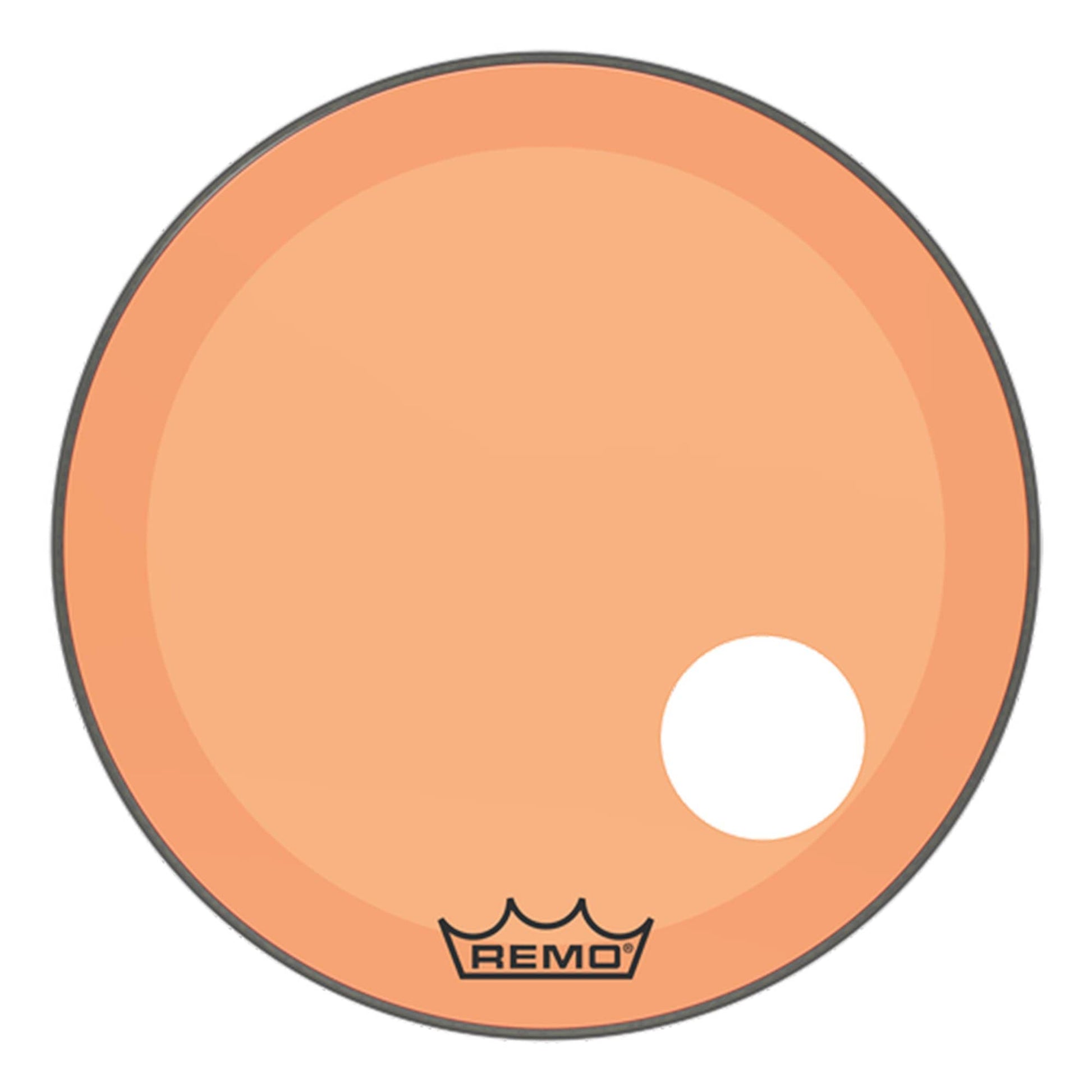 Remo 24" Powerstroke P3 Colortone Orange Bass Drumhead w/5" Offset Hole Drums and Percussion / Parts and Accessories / Heads