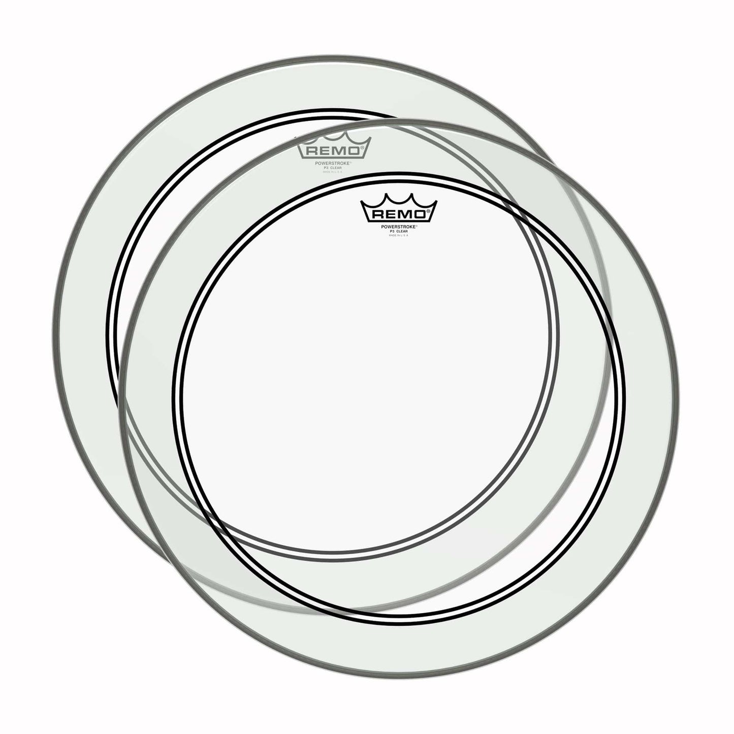 Remo Powerstroke 3 Clear 18" Bass Drum Head w/2-1/2" Impact Patch (2 Pack Bundle) Drums and Percussion / Parts and Accessories / Heads