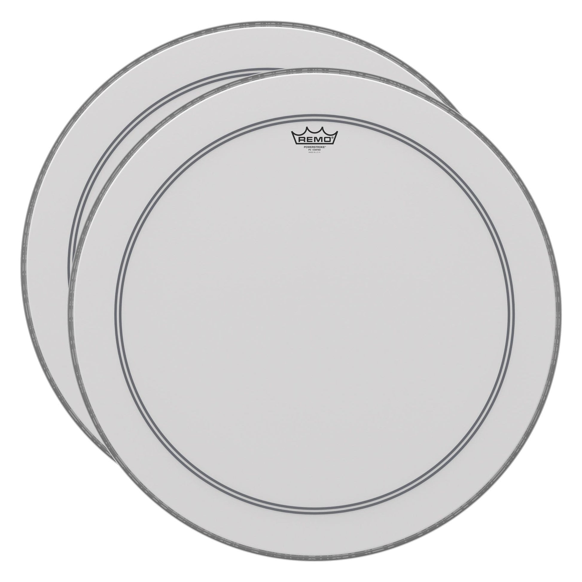 Remo Powerstroke 3 Coated 26" Bass Drum Head w/2-1/2" Impact Patch (2 Pack Bundle) Drums and Percussion / Parts and Accessories / Heads
