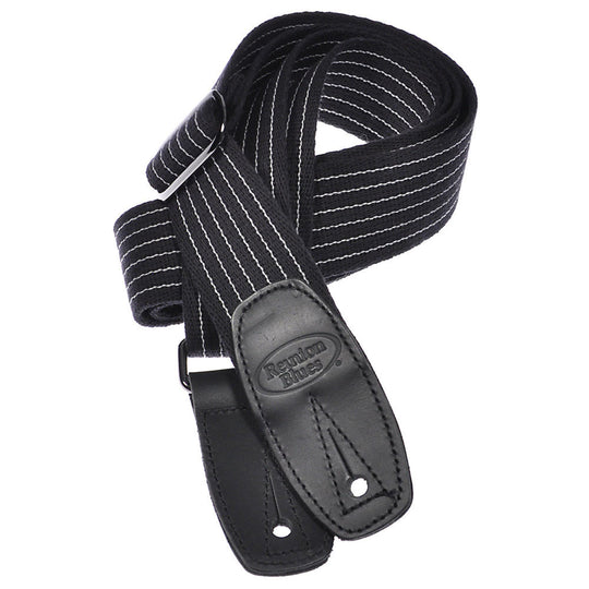 Reunion Blues Merino Wool Guitar Strap - Black Pinstripe Accessories / Straps