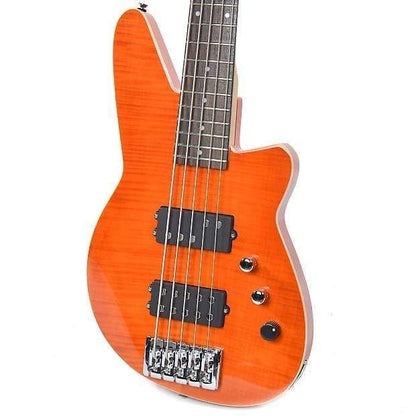 Reverend Mercalli 5 Bass Trans Orange Flame Maple Bass Guitars / 5-String or More